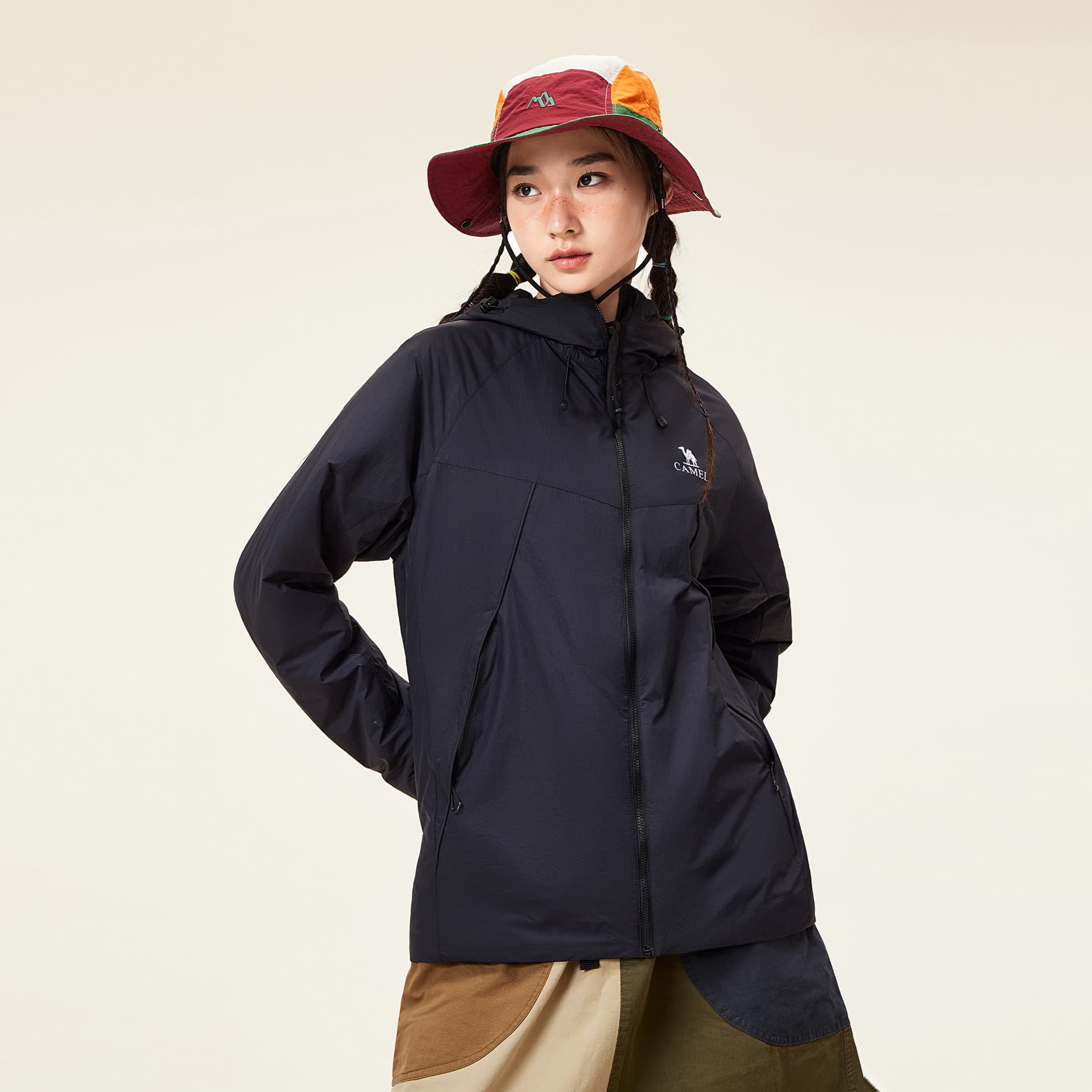 Зимняя куртка пуховик CAMEL Windproof Hooded Антистатический Водоотталкивающий Термостатический Пуховик Унисекс - изображение 5