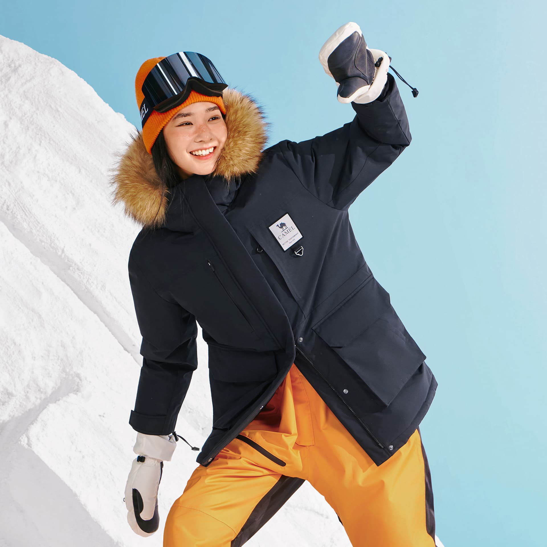 Пуховик Женский пуховик Camel Extreme Cold Down Jacket - изображение 6