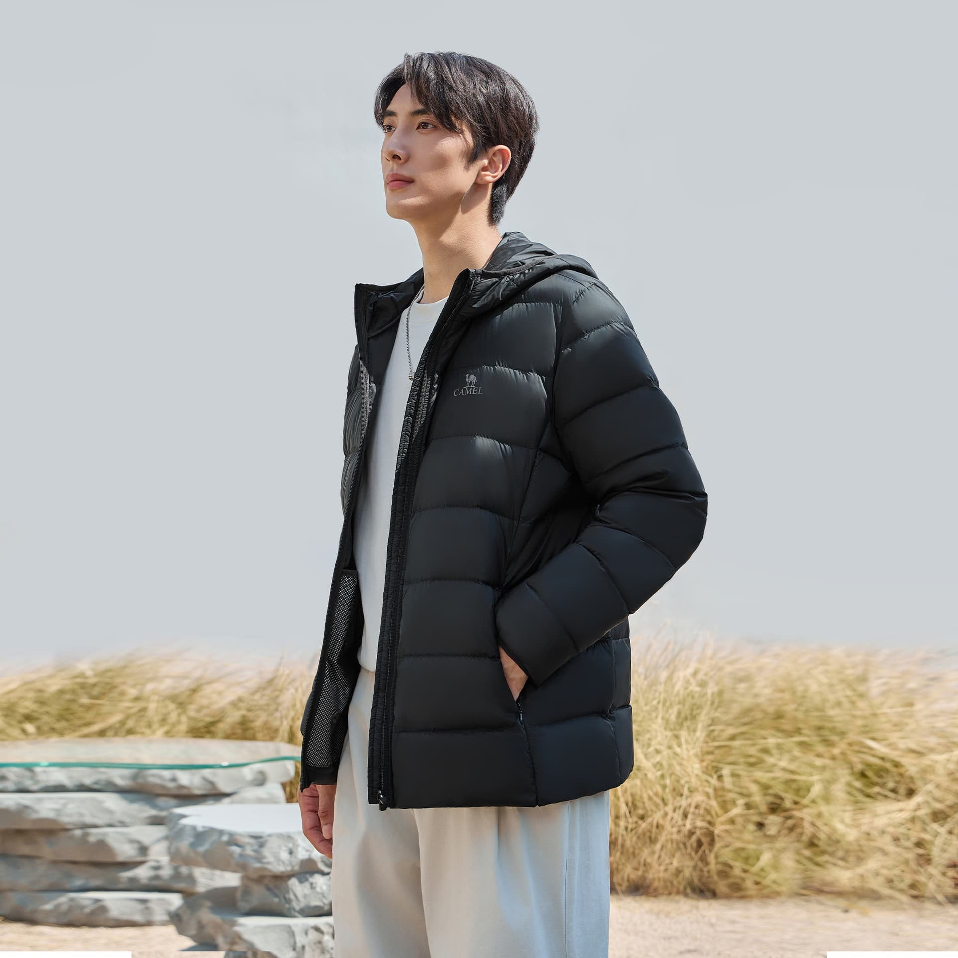 Зимняя куртка Camel Men's Down Jackets Верблюжий цвет Мужские Пуховики - изображение 4