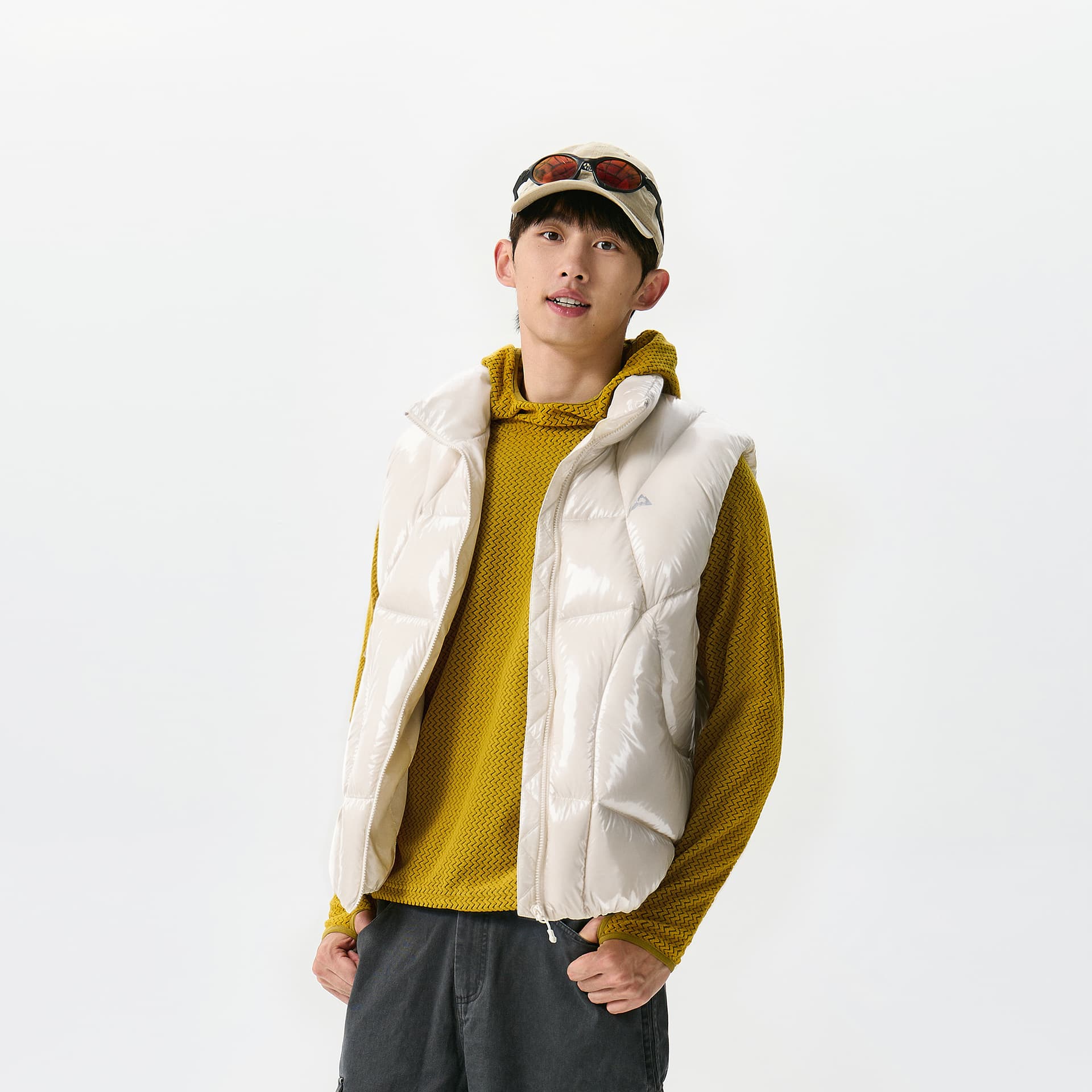 Куртка Верблюжий цвет Warm Fleece Collection Унисекс Пуховые жилеты - изображение 5