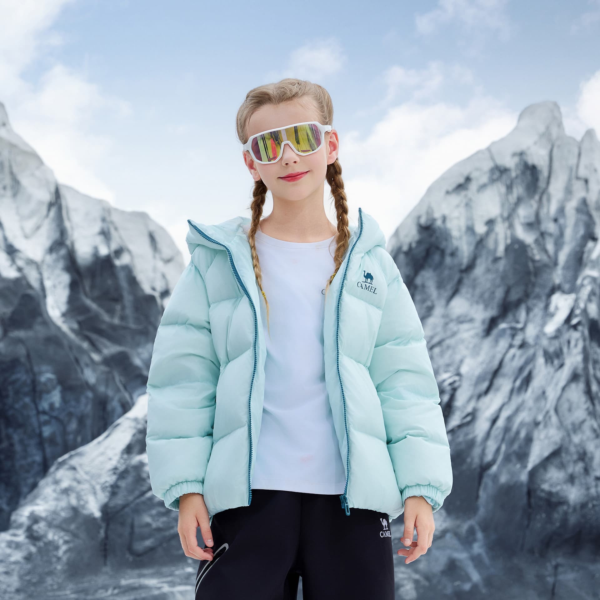 Верблюжий цвет Kids Пуховики - изображение 5
