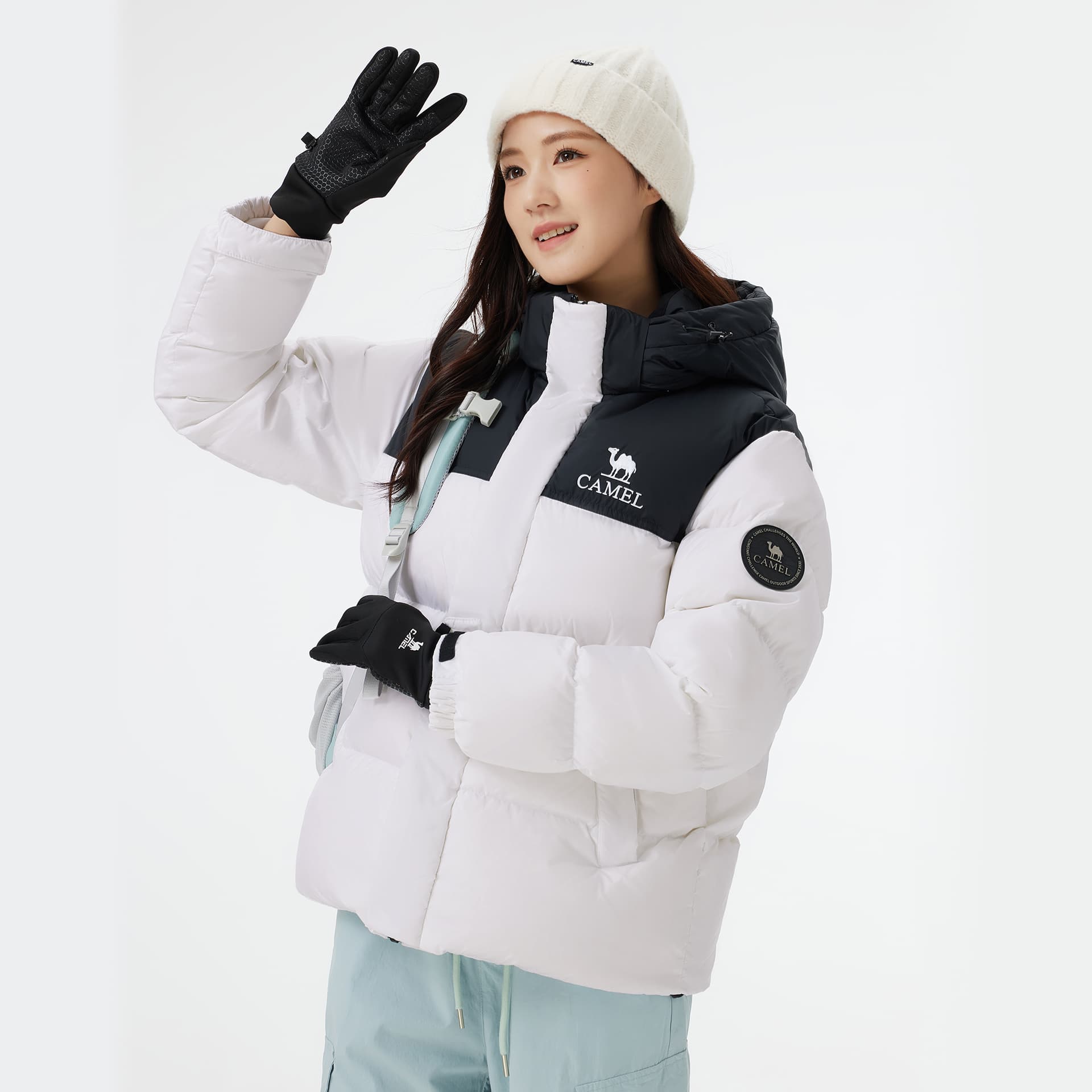 Зимняя куртка Верблюжий цвет Warm Fleece Collection Пуховик Унисекс - изображение 5