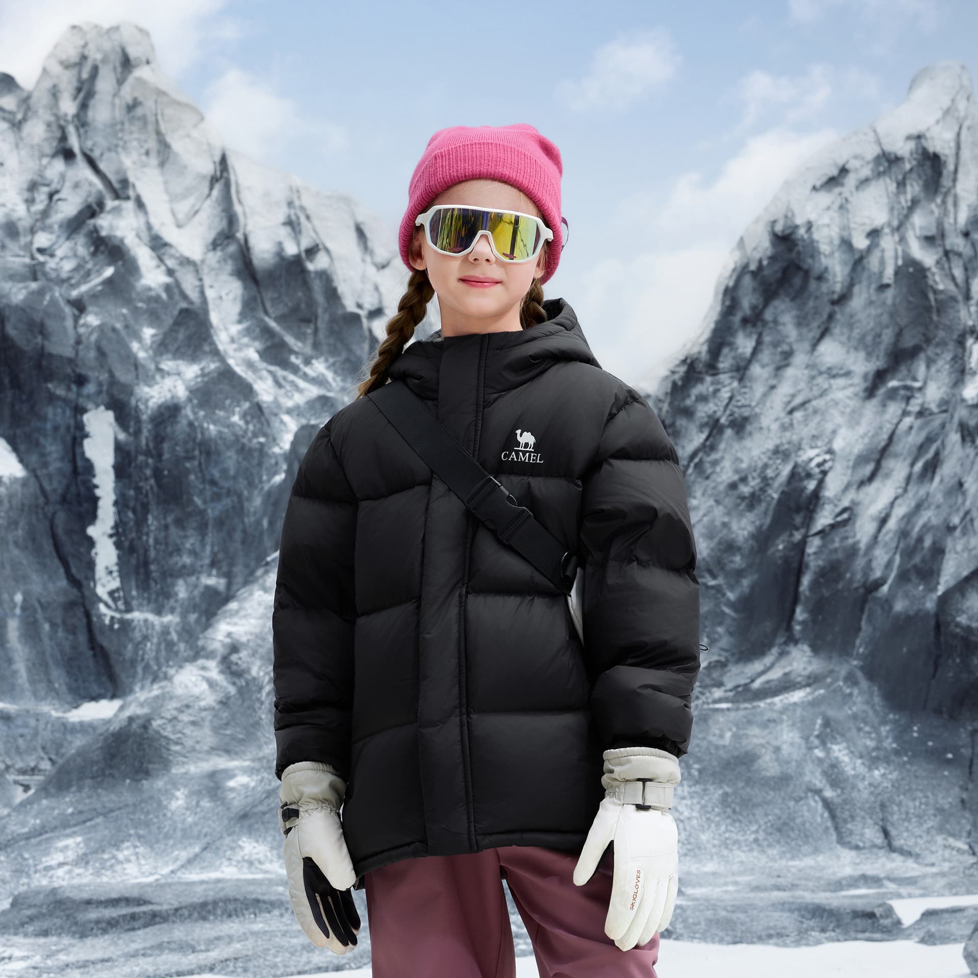 Верблюжий цвет Kids Пуховики - изображение 3