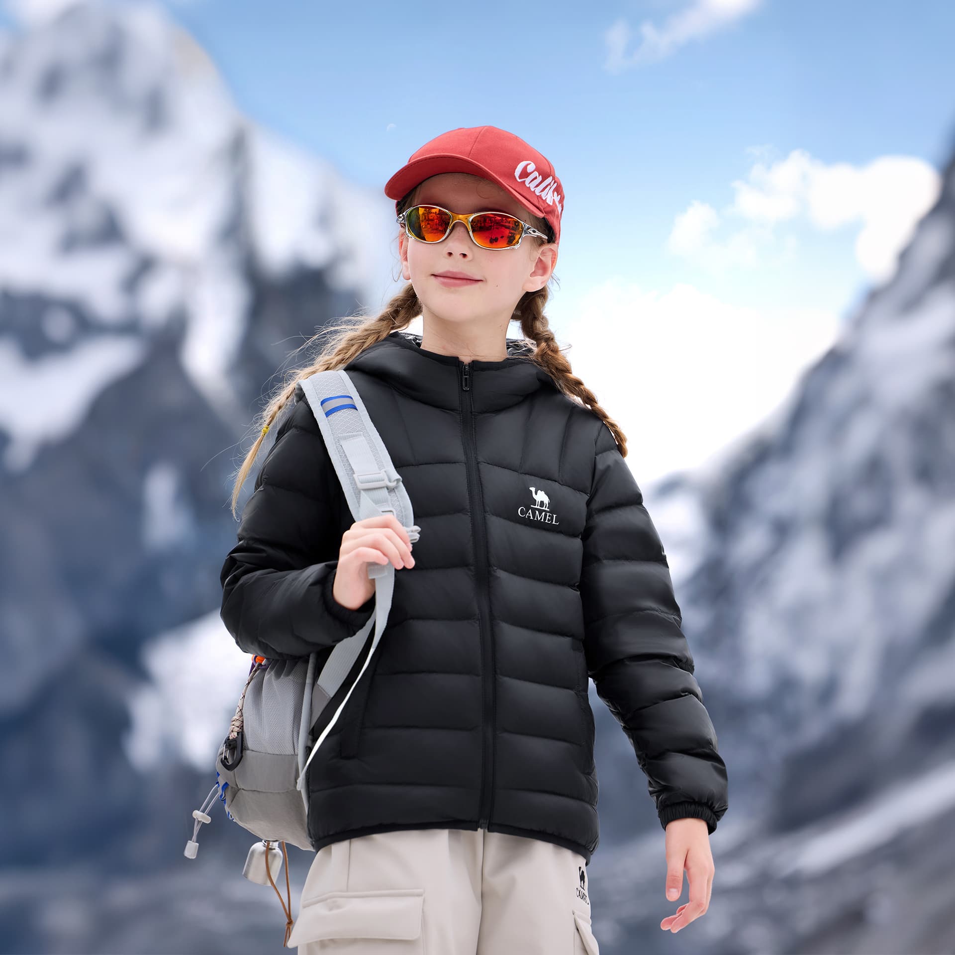 Верблюжий цвет Kids Пуховики - изображение 8