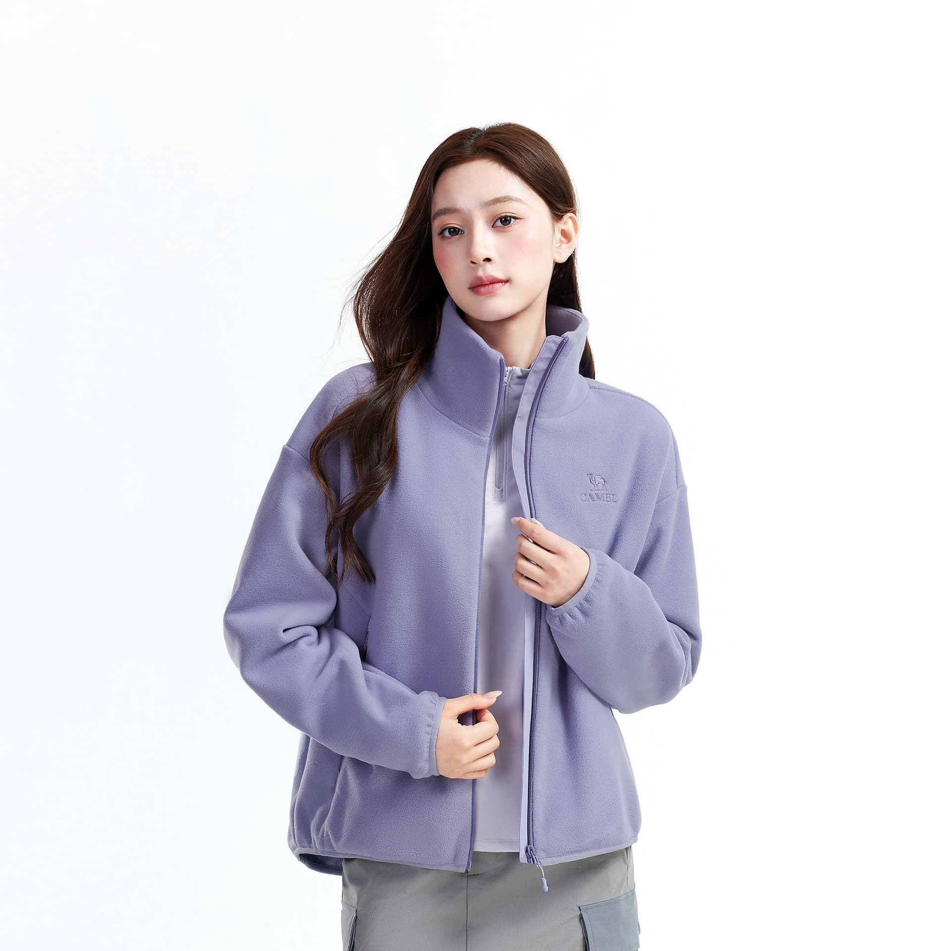 Camel Color Women's Fleece Jacket Верблюжий цвет Женский Флисовый пиджак - изображение 6