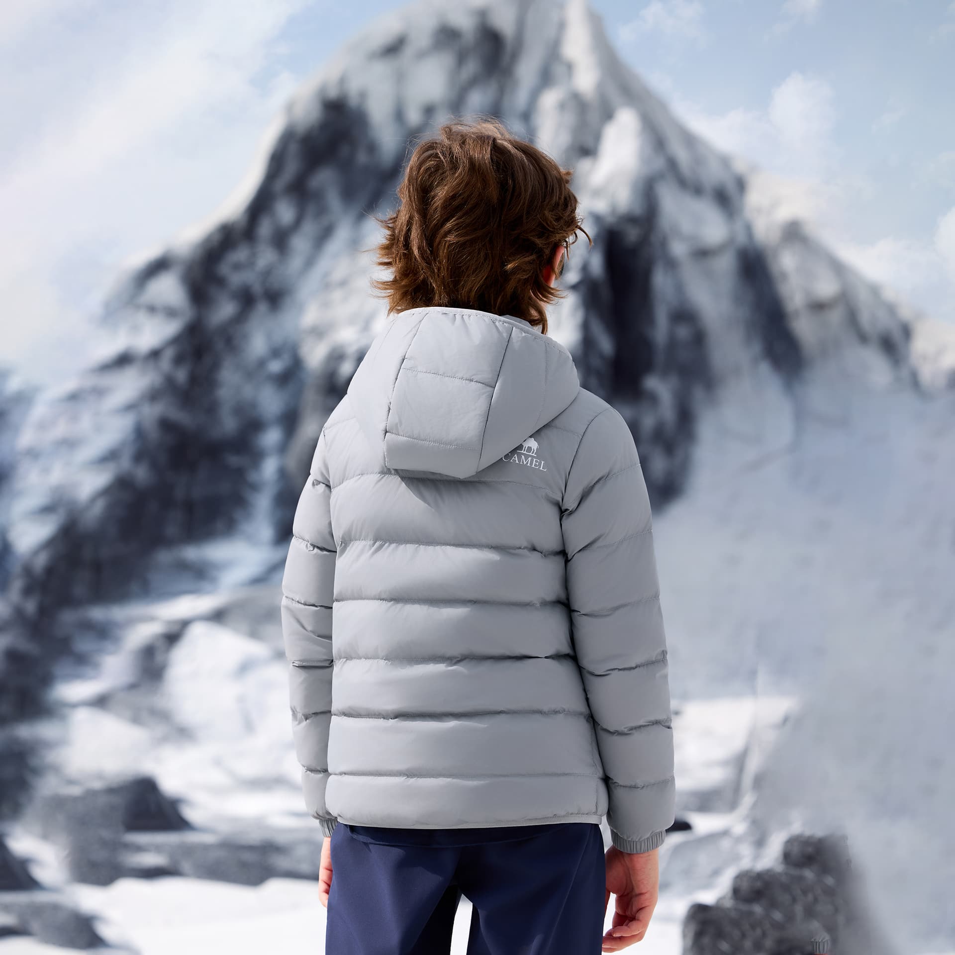 Верблюжий цвет Kids Пуховики - изображение 4