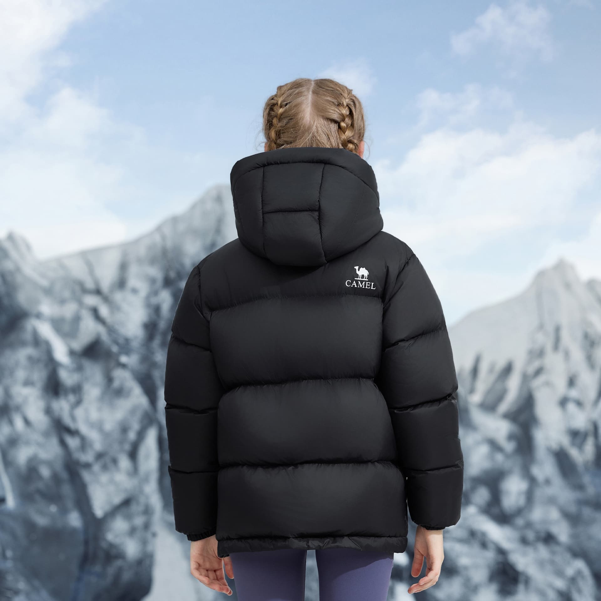 Верблюжий цвет Kids Пуховики - изображение 7