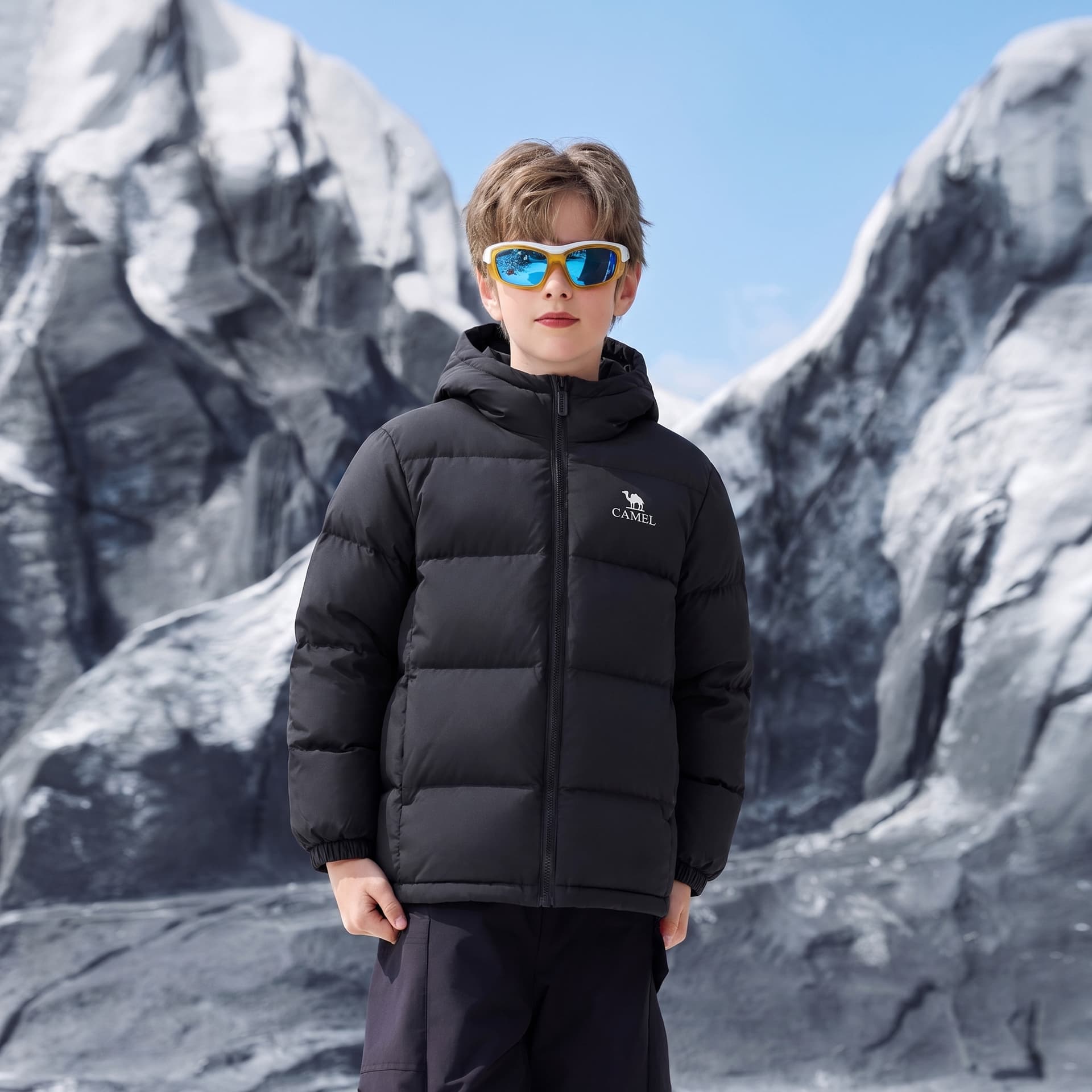Верблюжий цвет Kids Пуховики - изображение 3