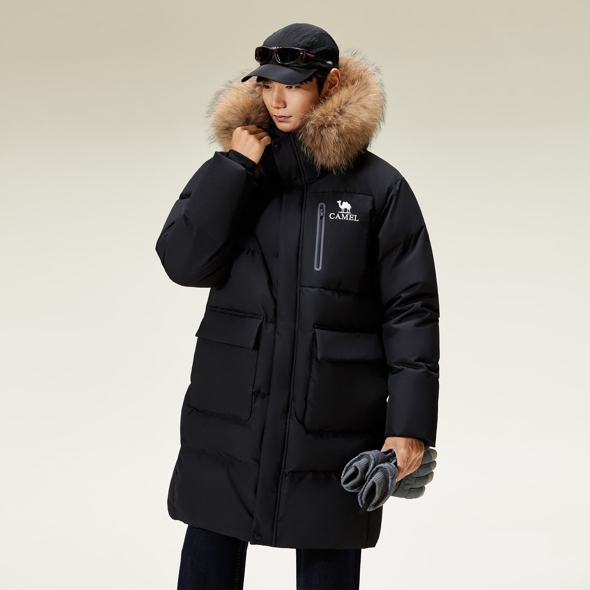 Зимняя куртка Верблюжий цвет Extreme Cold Down Jacket Мужской - изображение 3