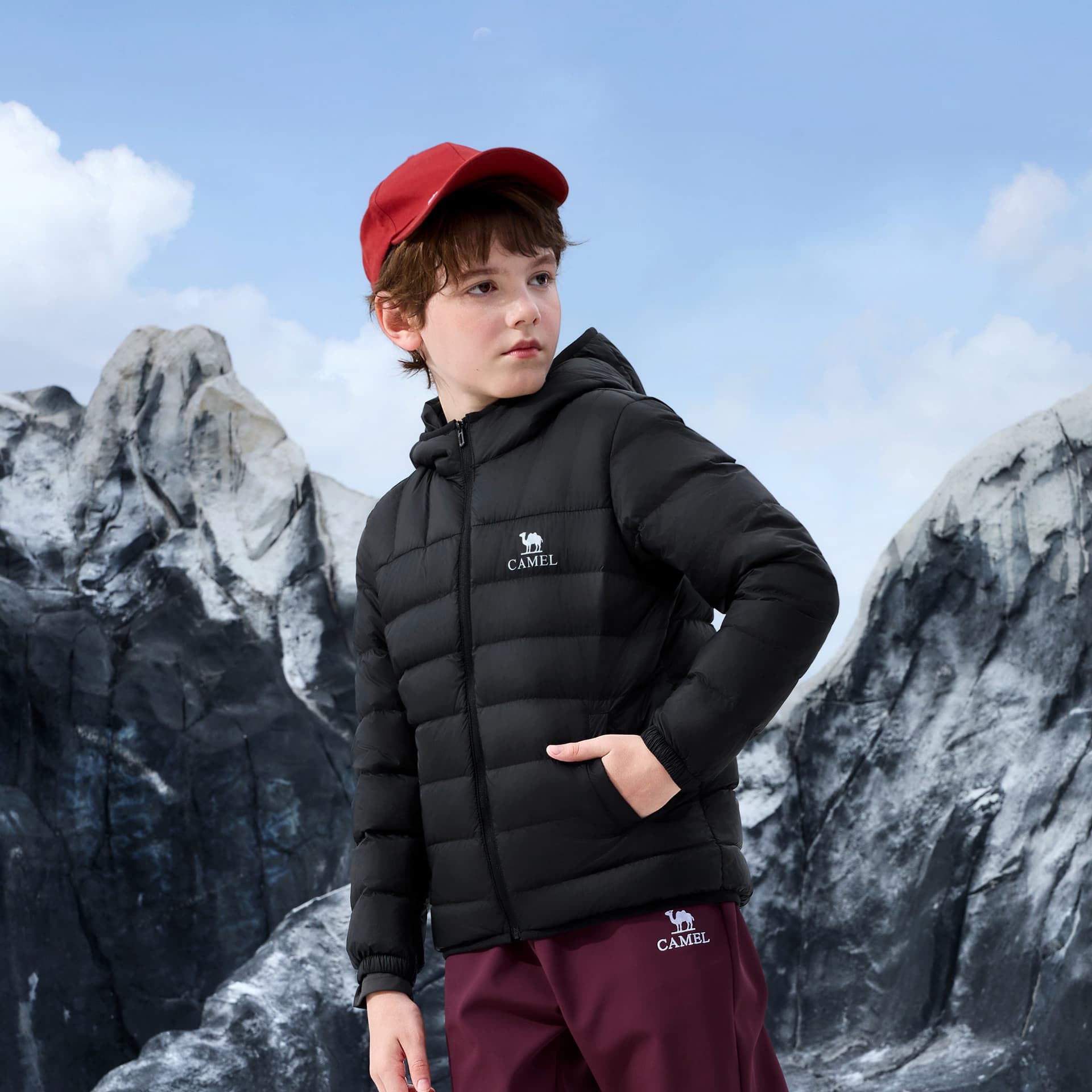 Верблюжий цвет Kids Пуховики - изображение 5