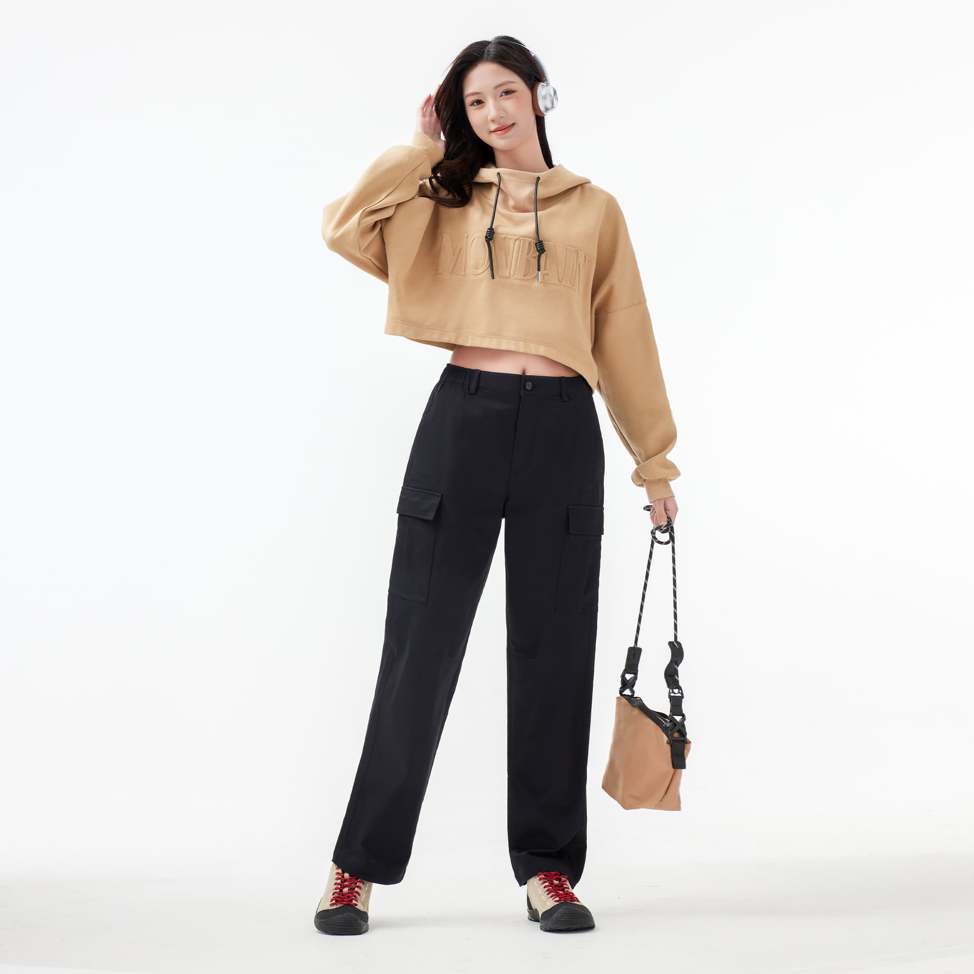 Camel Women's Cargo Pants Верблюжий цвет Женские Карго Брюки - изображение 6