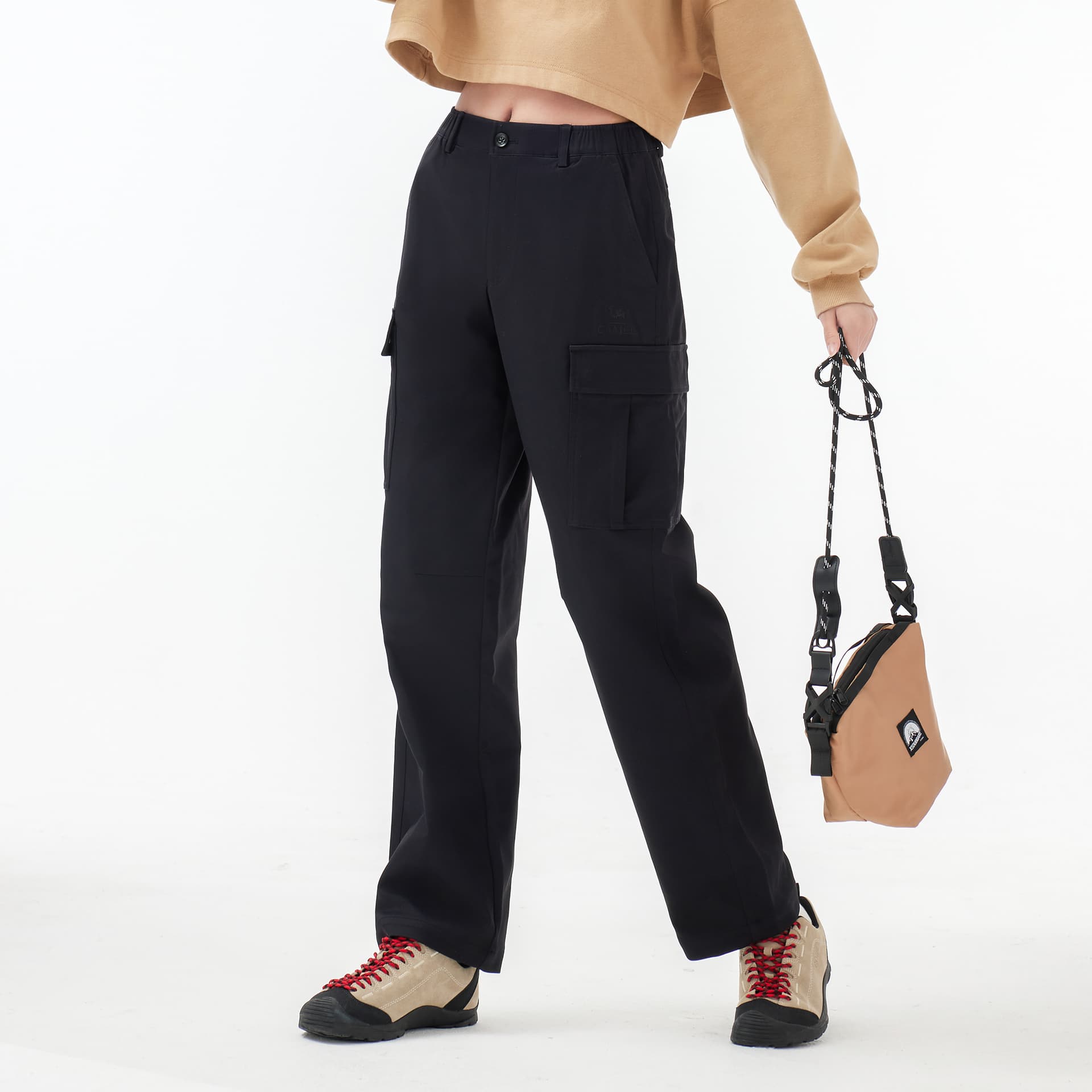 Camel Women's Cargo Pants Верблюжий цвет Женские Карго Брюки - изображение 4