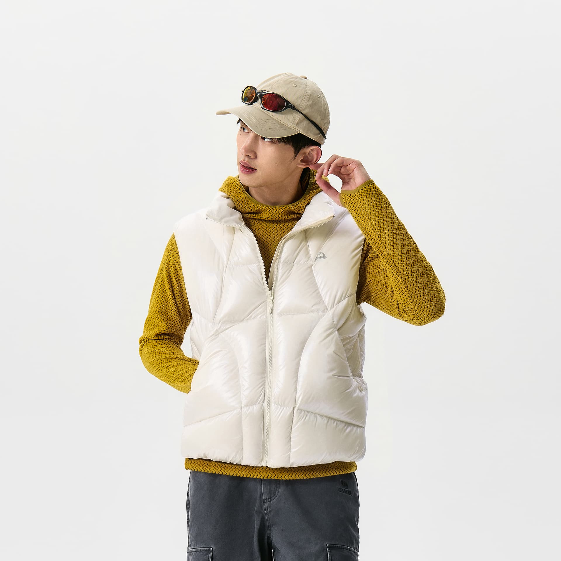 Куртка Верблюжий цвет Warm Fleece Collection Унисекс Пуховые жилеты - изображение 3