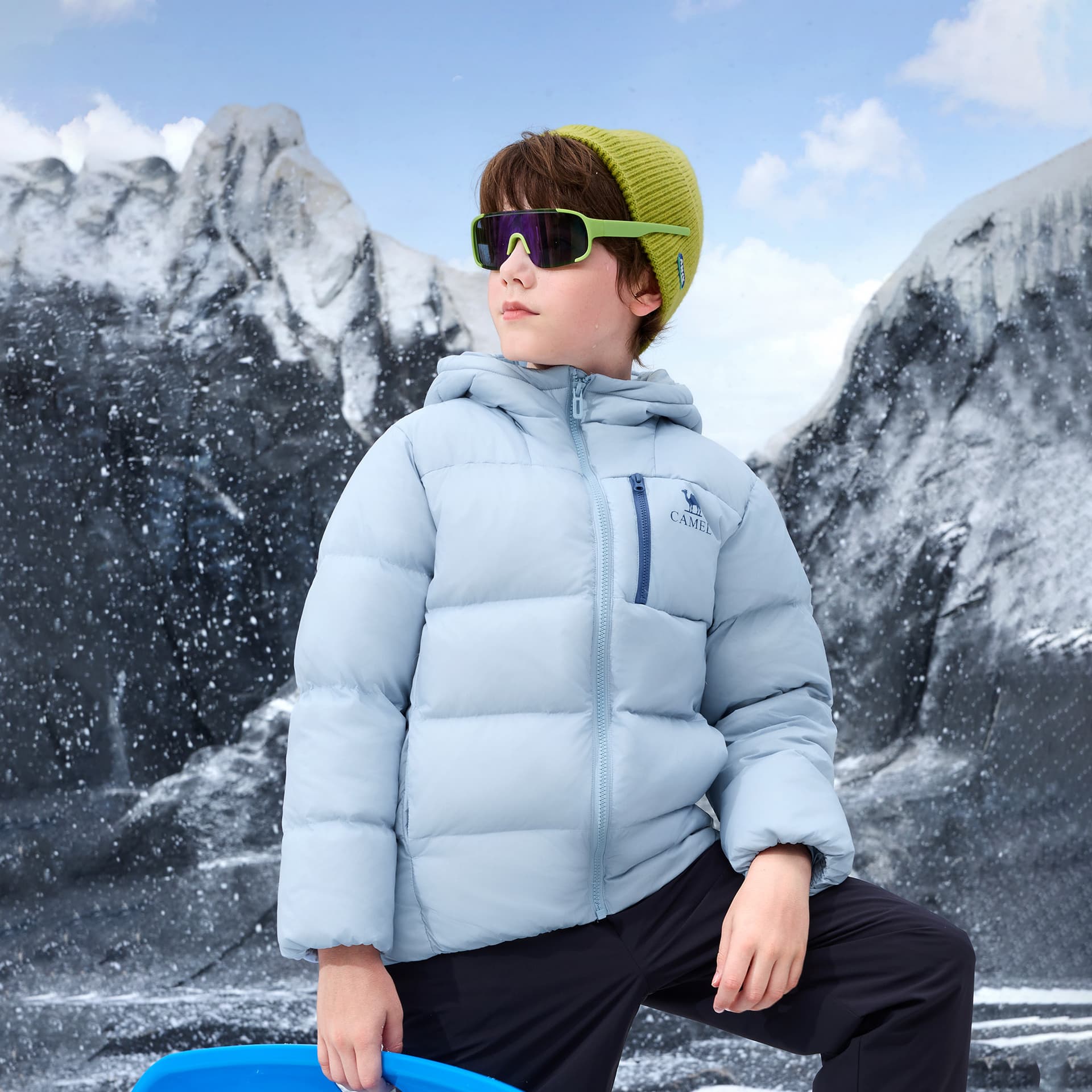 Верблюжий цвет Kids Пуховики - изображение 5