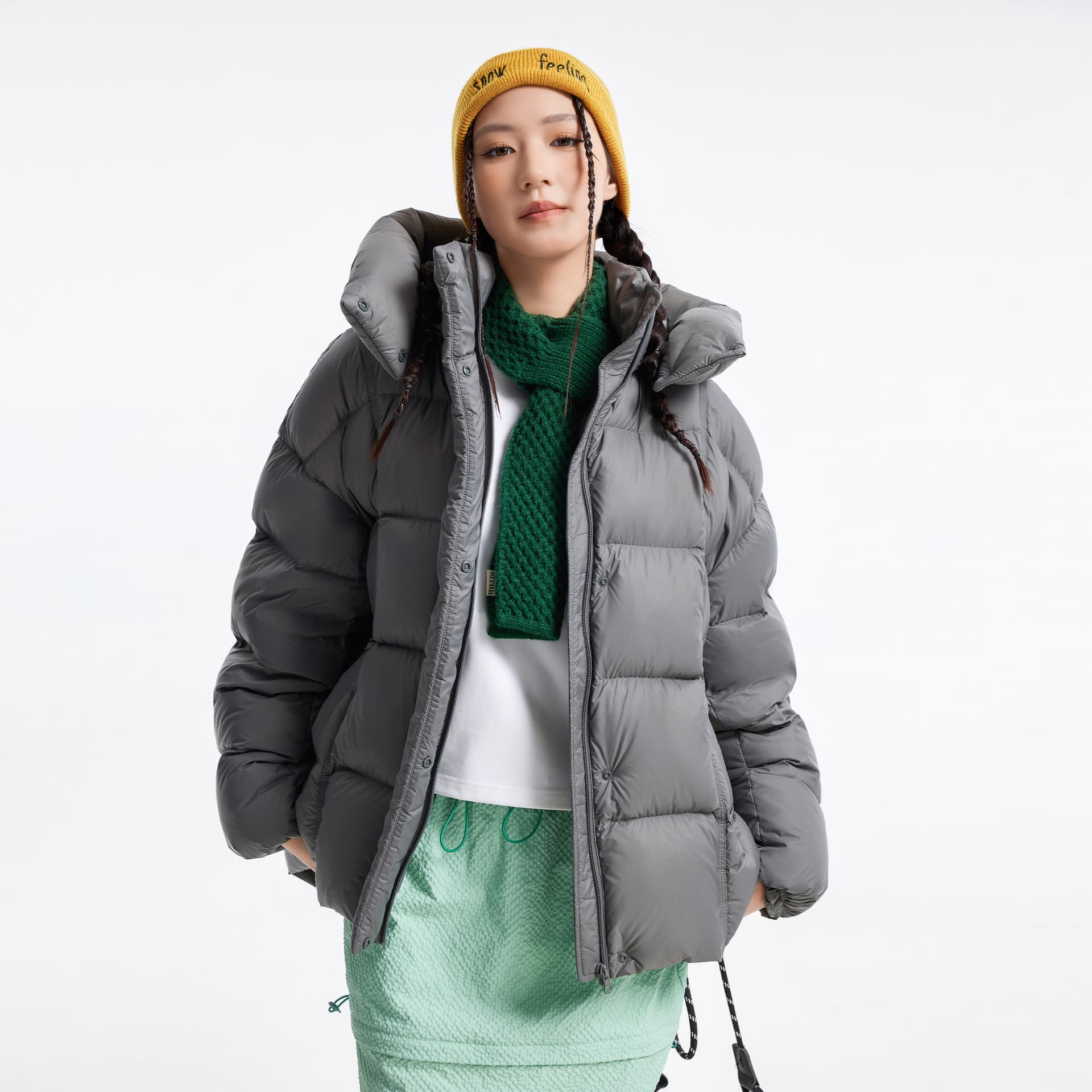Пуховик Camel Color Women's Down Jackets Верблюжий цвет Женские Пуховики - изображение 4