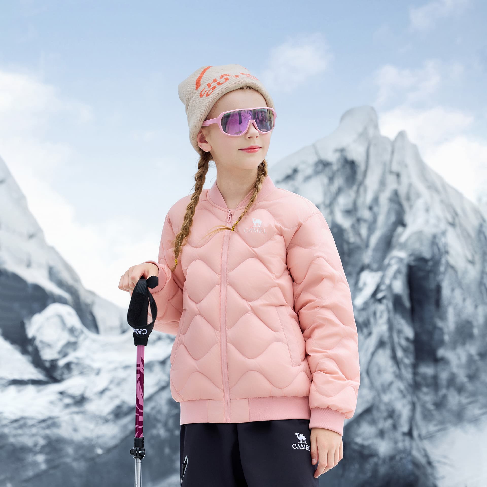 Верблюжий цвет Kids Пуховики - изображение 5