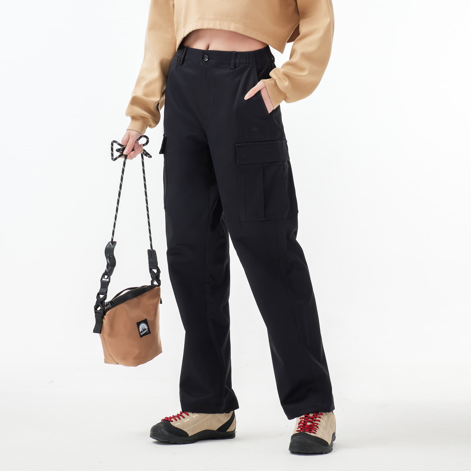 Camel Women's Cargo Pants Верблюжий цвет Женские Карго Брюки - изображение 5