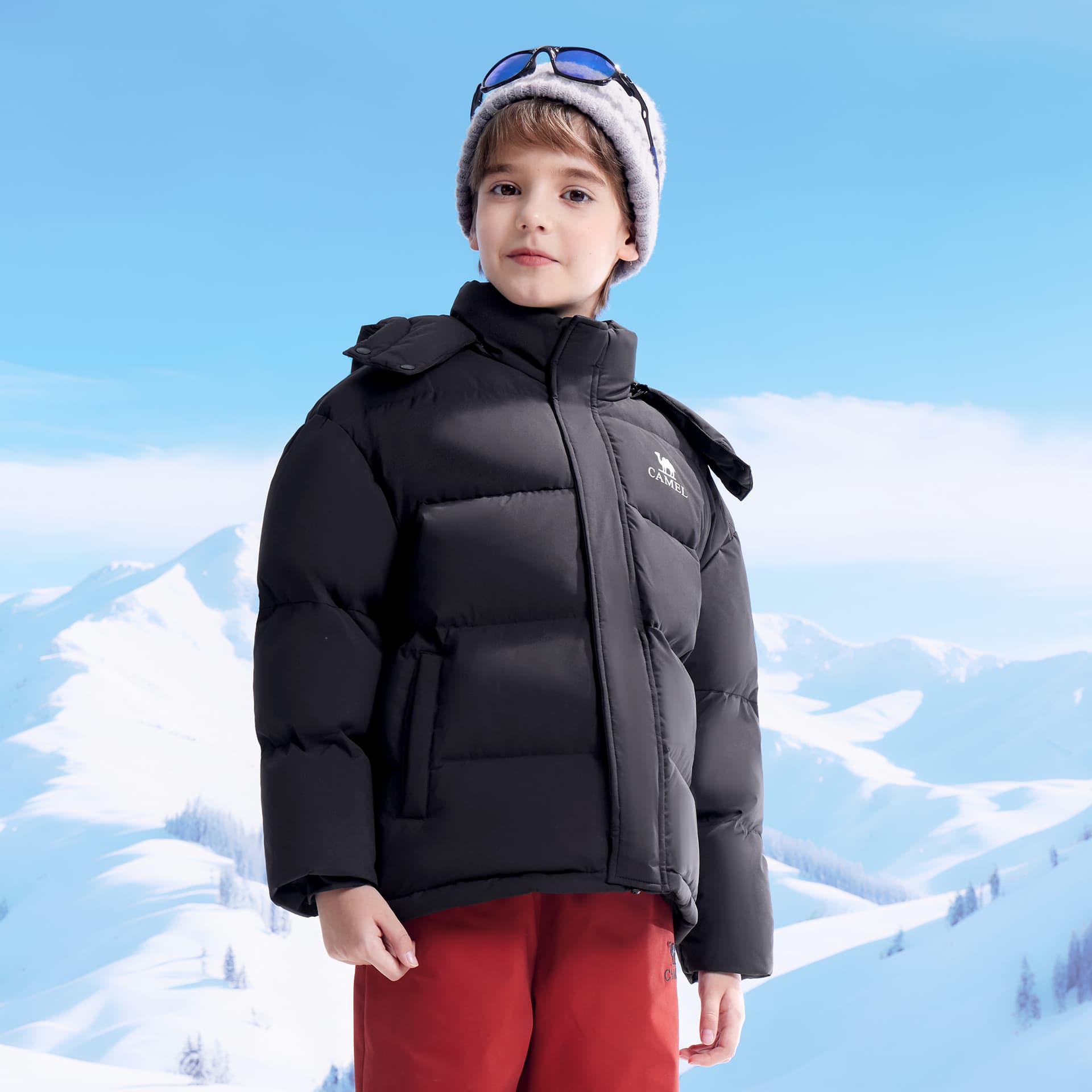 Верблюжий цвет Warm Fleece Collection Пуховик Детский - изображение 5