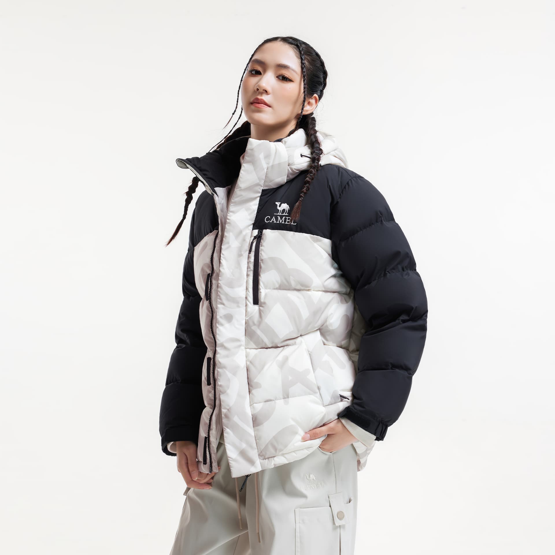 Зимняя куртка Camel Capsule Down Jacket Unisex Верблюжий цвет капсулы пуховик унисекс - изображение 14