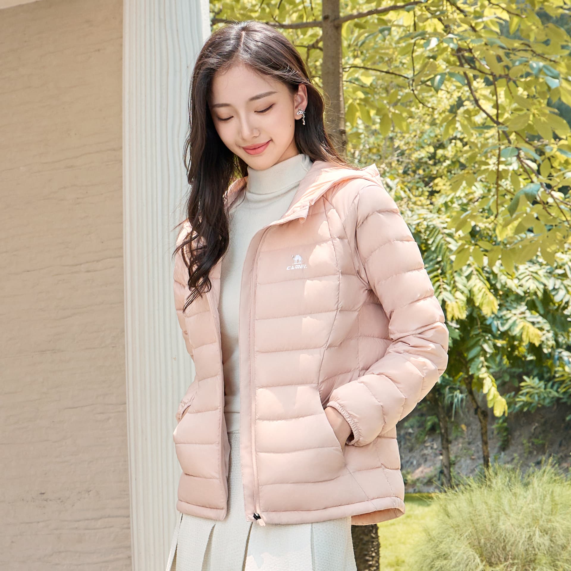 Пуховик Camel Color Women's Down Jackets Верблюжий цвет Женские Пуховики - изображение 6