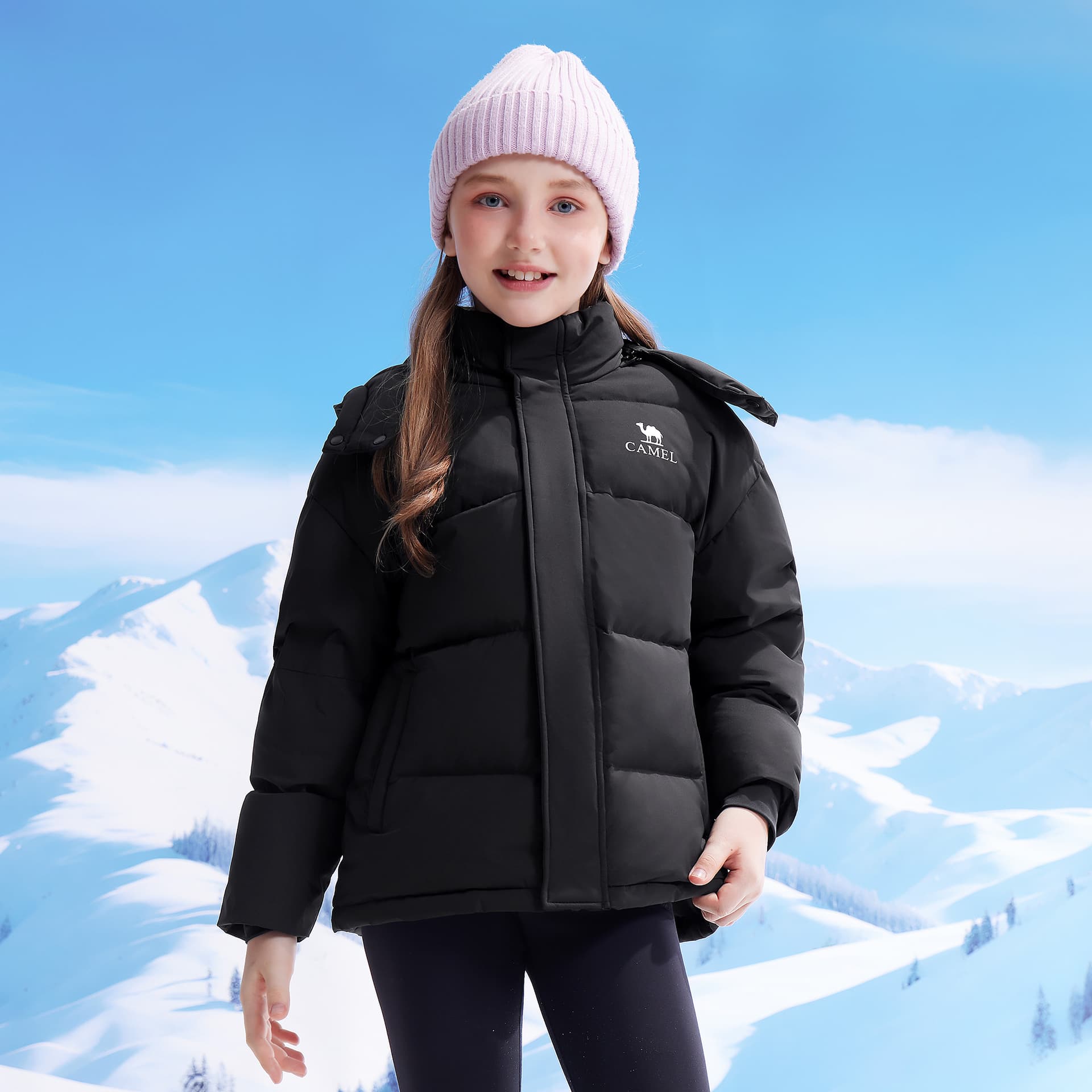 Верблюжий цвет Warm Fleece Collection Пуховик Детский - изображение 6