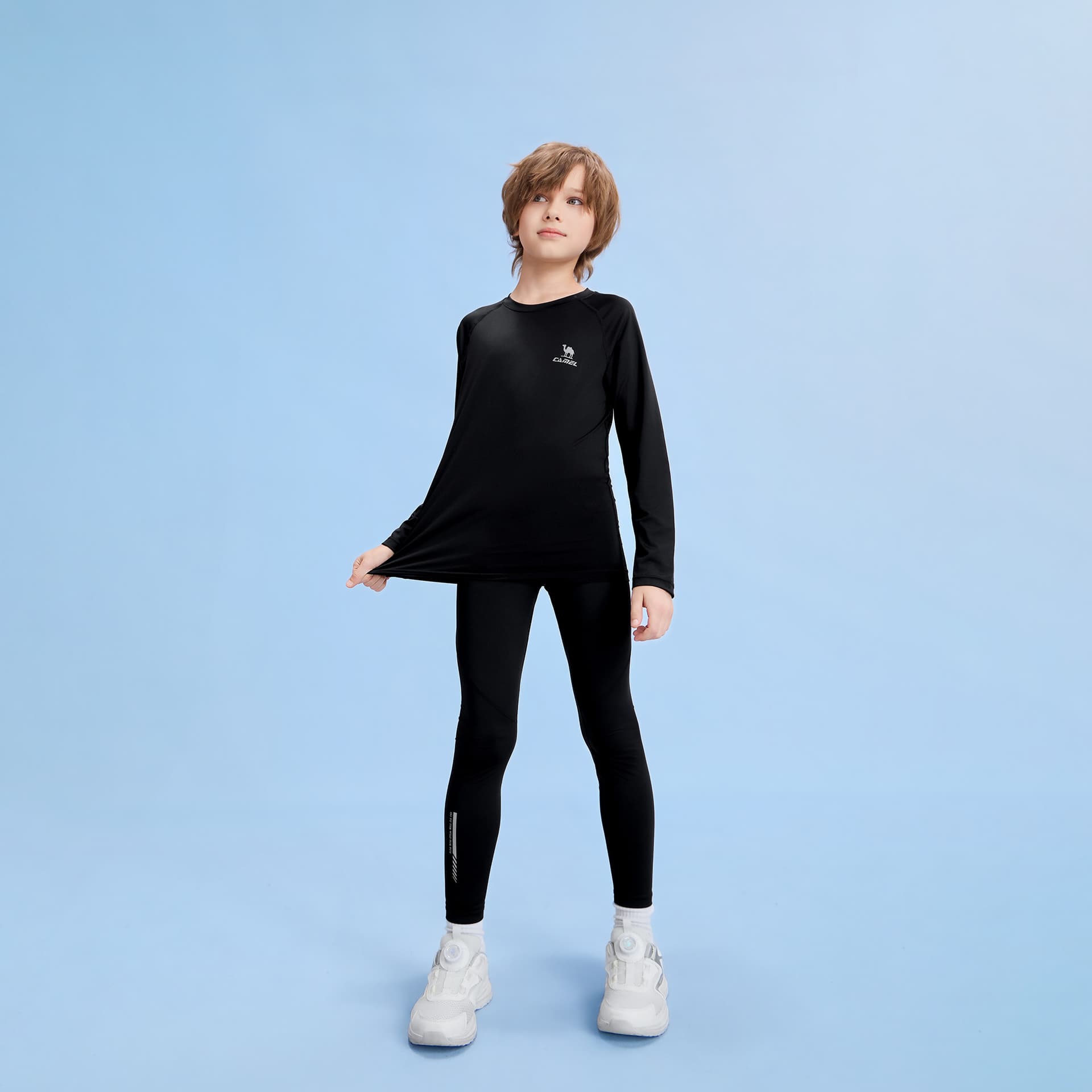 Верблюжий цвет Kids Повседневные спортивные костюмы Наборы - изображение 3
