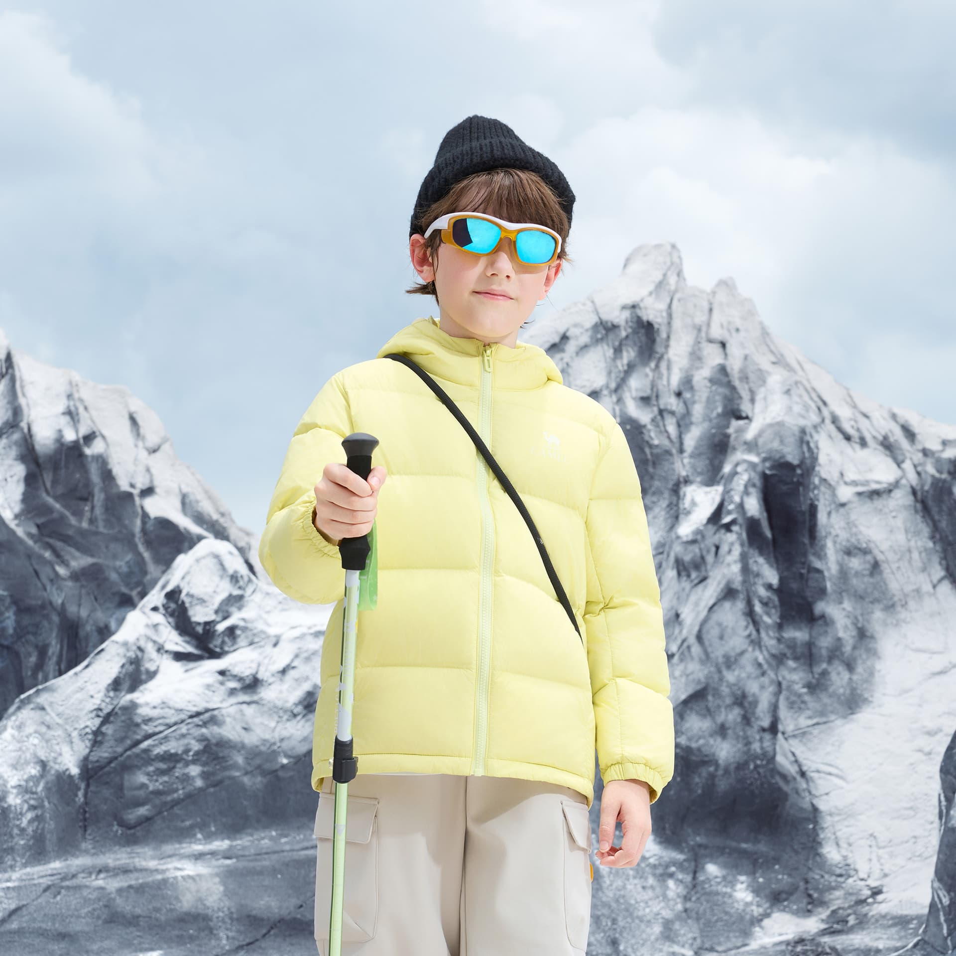 Верблюжий цвет Kids Пуховики - изображение 5