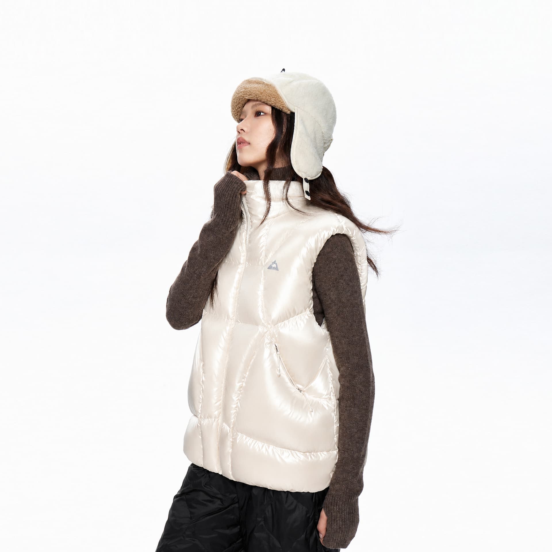 Куртка Верблюжий цвет Warm Fleece Collection Унисекс Пуховые жилеты - изображение 7