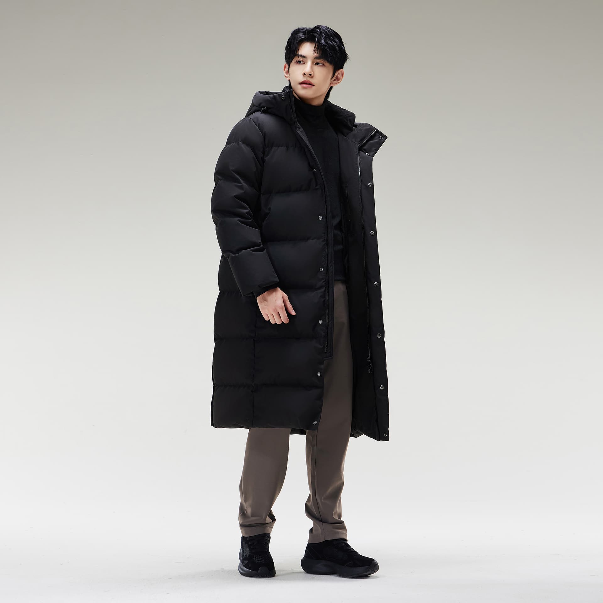 Зимняя куртка CAMEL Extreme Cold Series Длинный хлопковый пуховик с капюшоном, ветрозащитный, водонепроницаемый, мужской - изображение 3