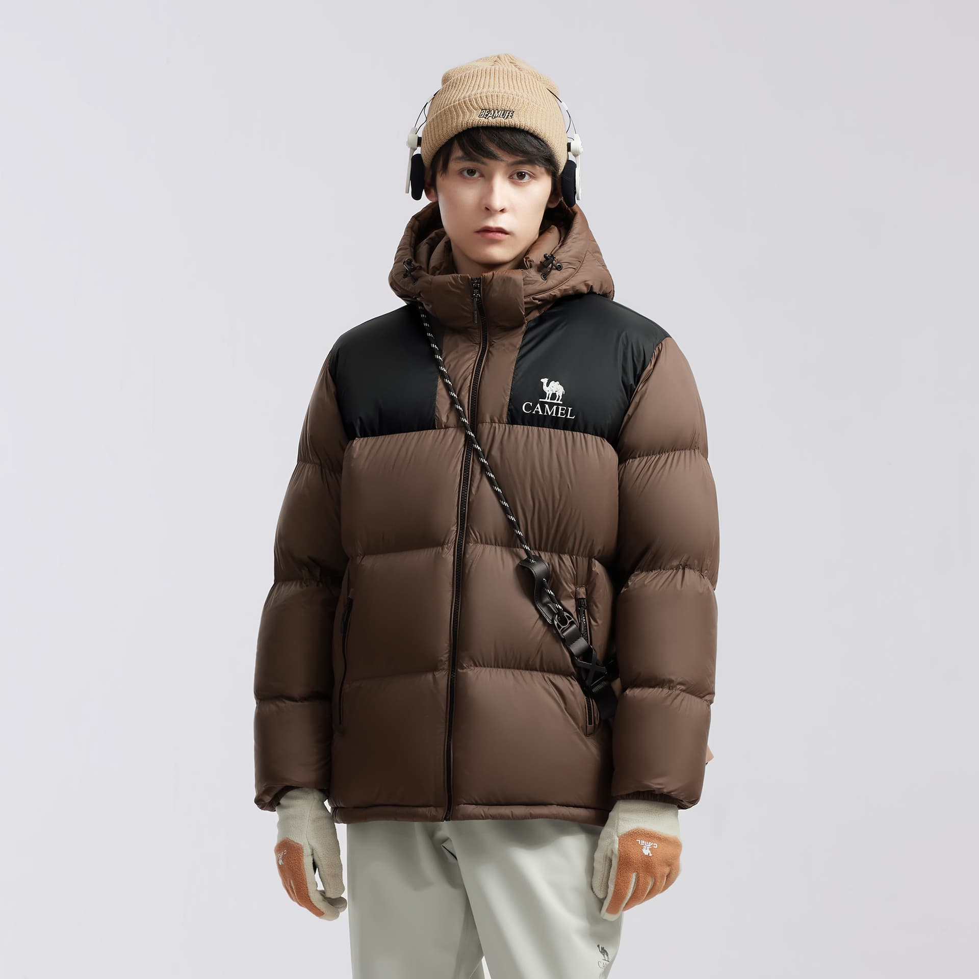 Зимняя куртка Верблюжий цвет Warm Fleece Collection Пуховик Унисекс - изображение 4
