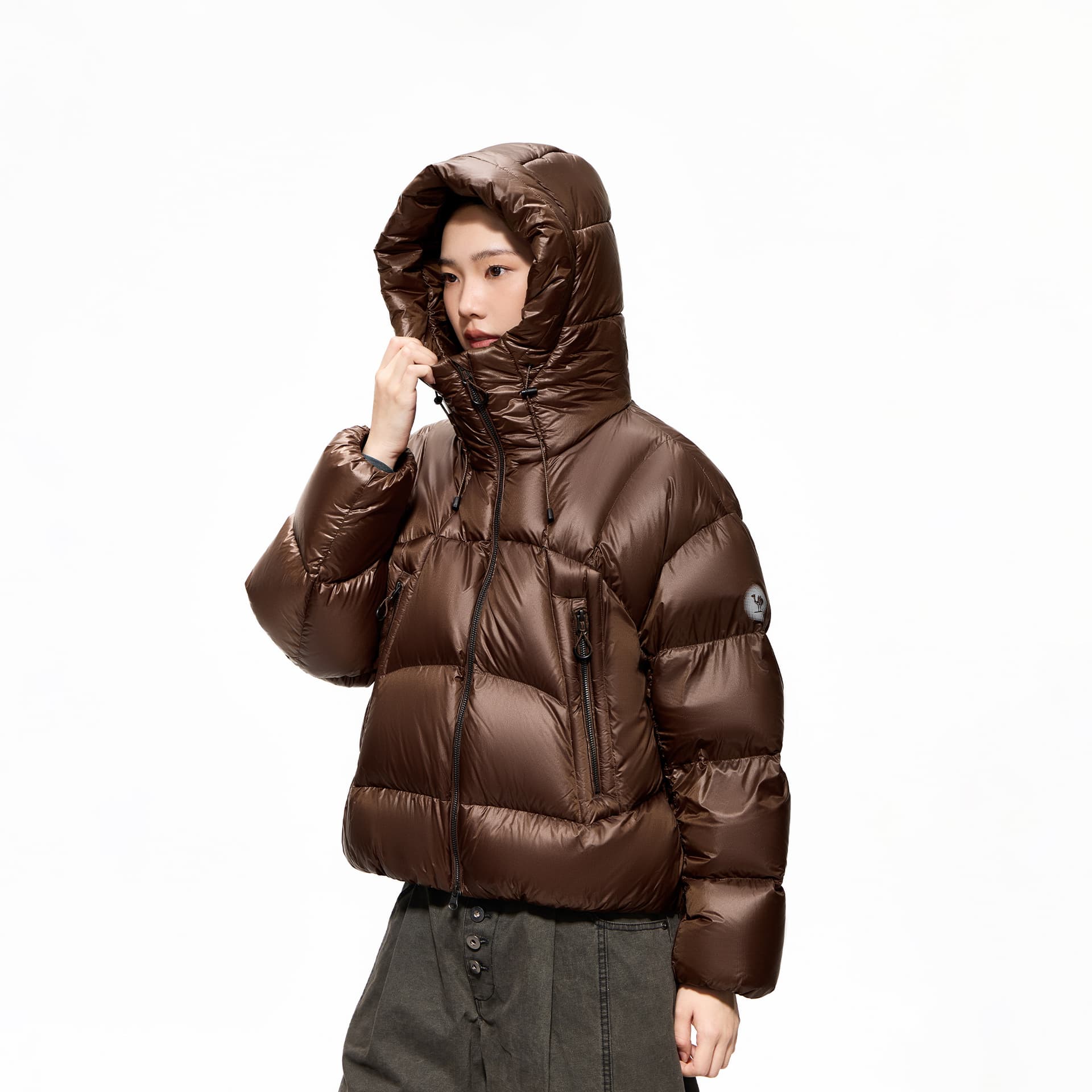 Пуховик Верблюжий цвет Warm Fleece Collection Женские Пуховики - изображение 5