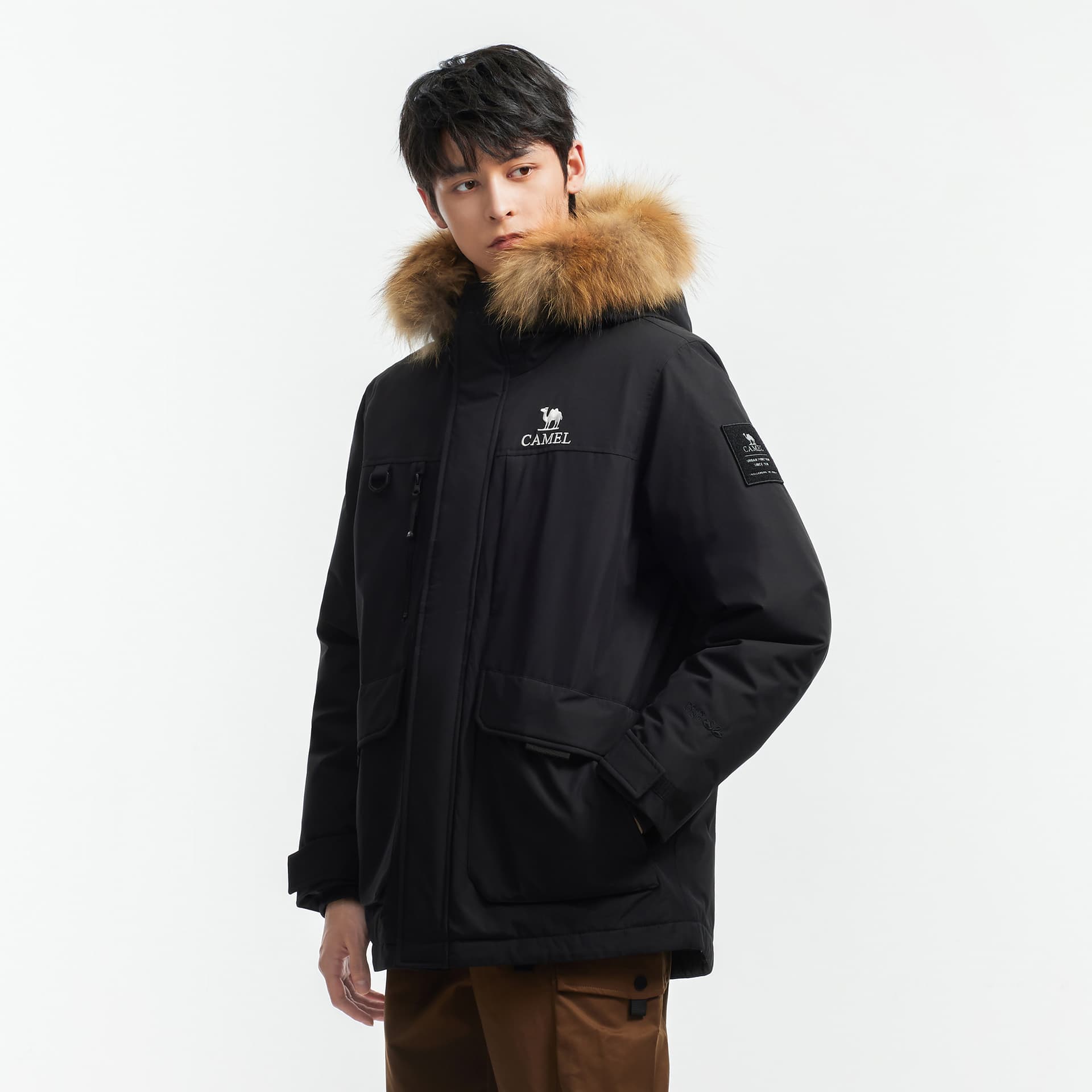 Зимняя куртка Верблюжий цвет Kunlun Mountain Collection Пуховик Унисекс - изображение 3