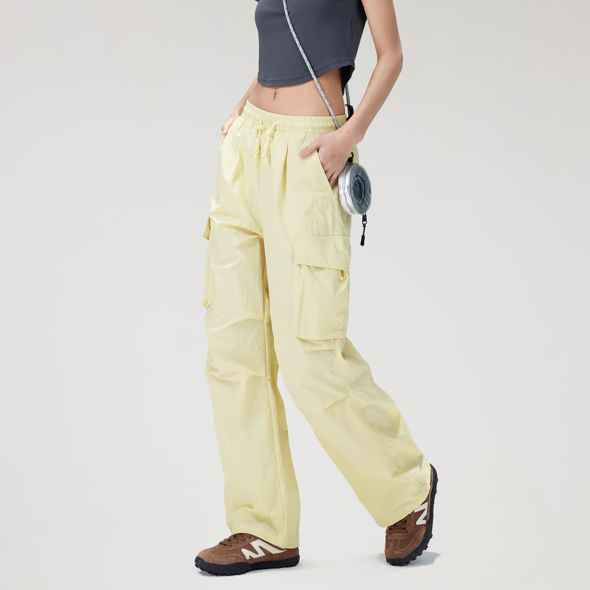 Camel Women's Cargo Pants Верблюжий цвет Женские Карго Брюки - изображение 5