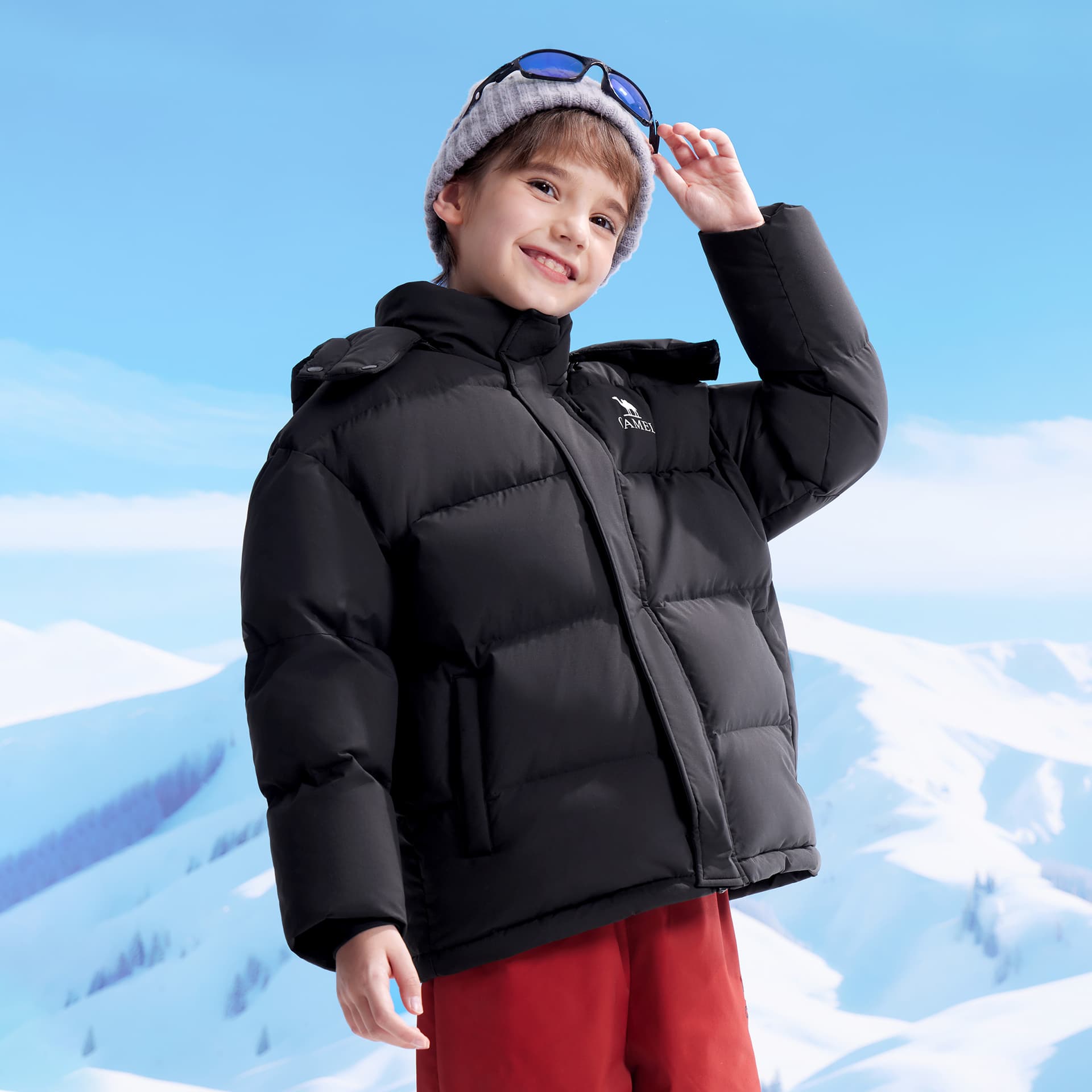 Верблюжий цвет Warm Fleece Collection Пуховик Детский - изображение 4