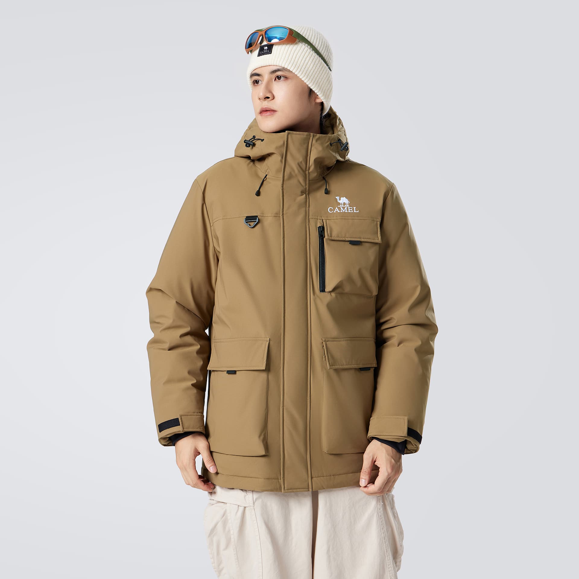 Зимняя куртка CAMEL Windproof Thermal Cargo Jacket with Hood - изображение 4
