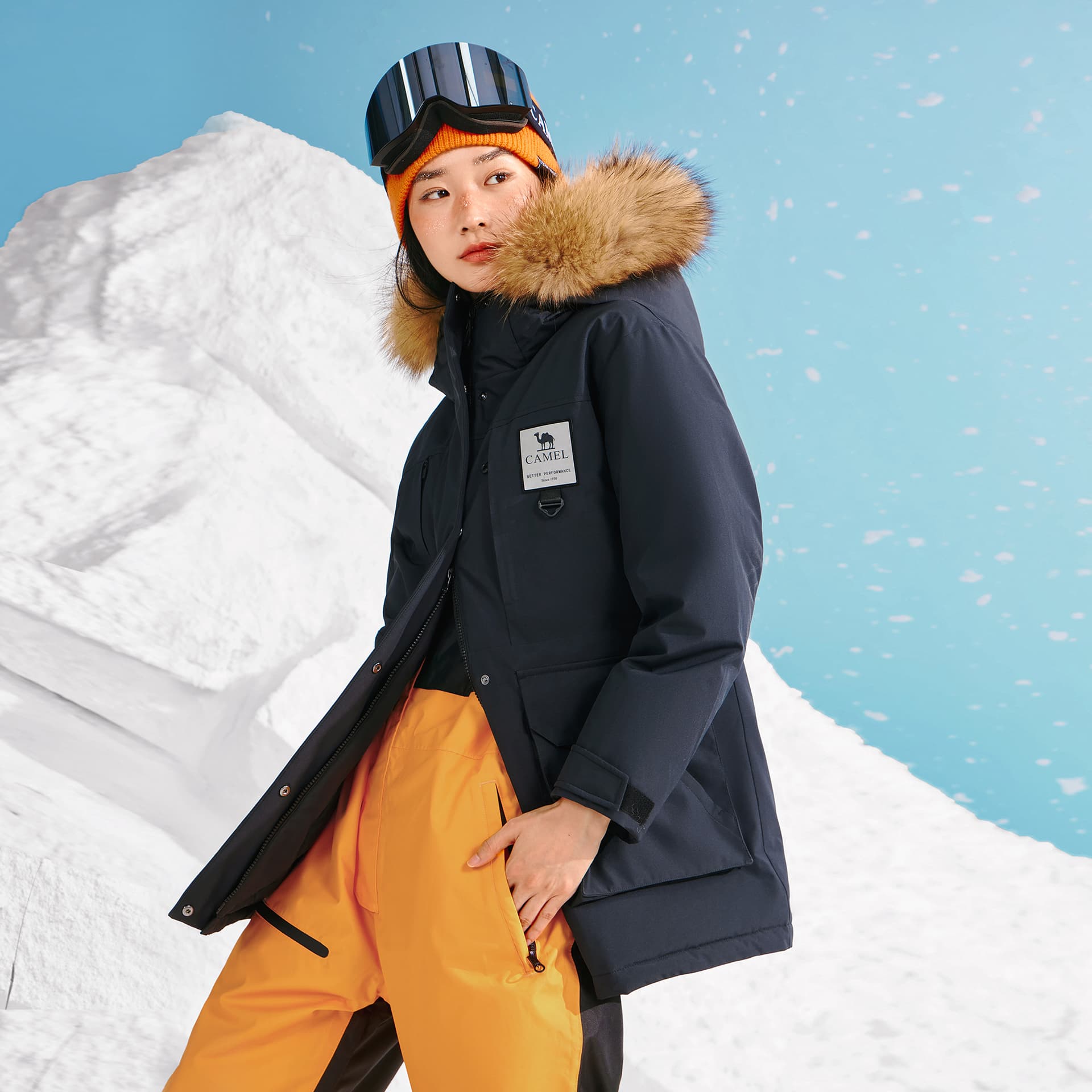 Пуховик Женский пуховик Camel Extreme Cold Down Jacket - изображение 4