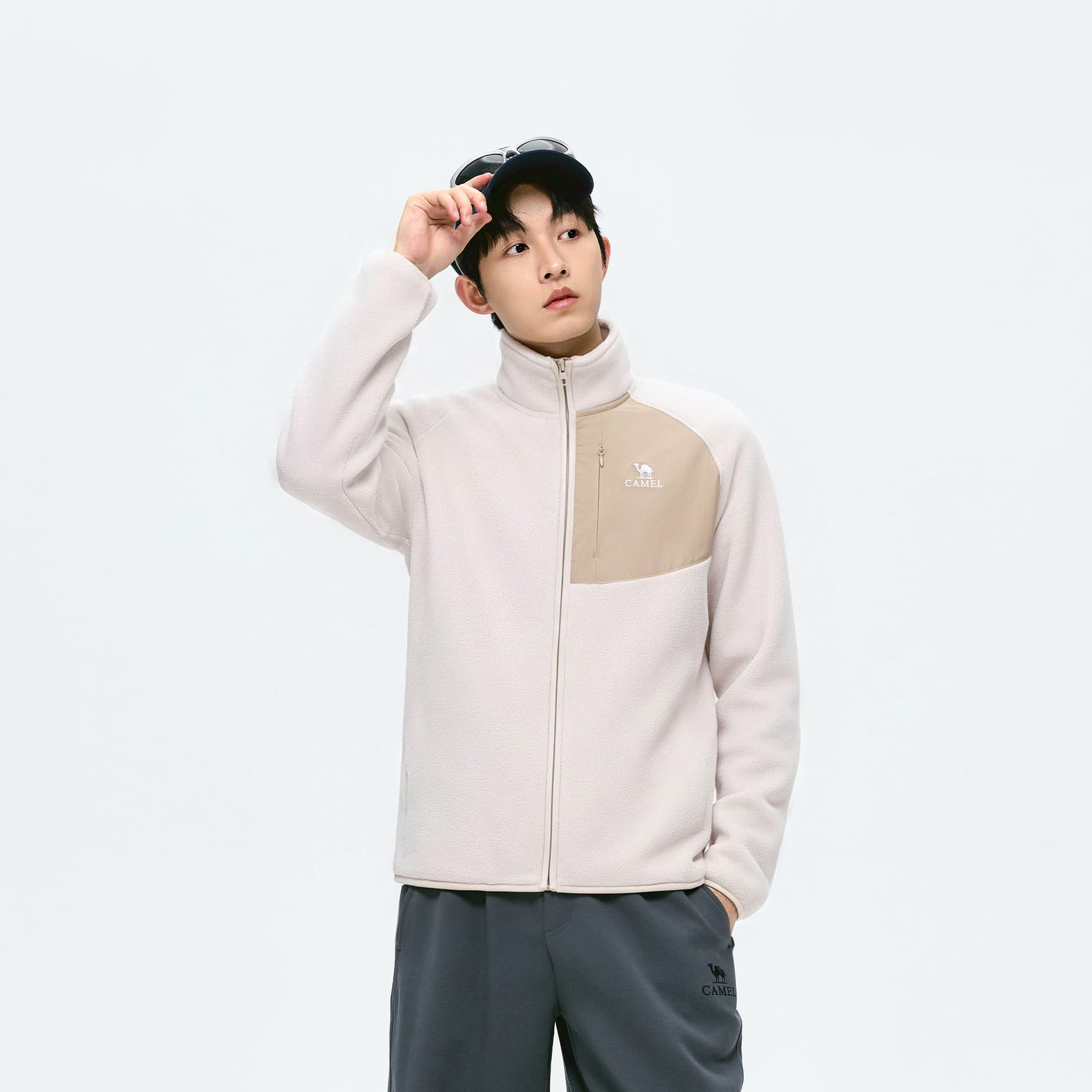 Куртка Верблюжий цвет Warm Fleece Collection Унисекс Флисовая куртка - изображение 4