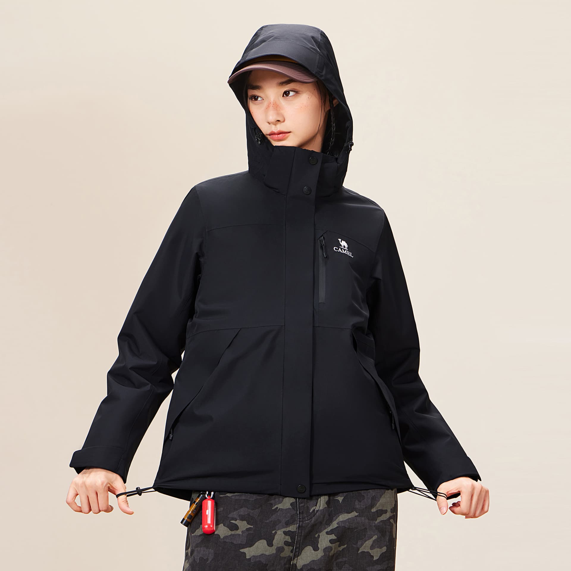 CAMEL X QIELIANMINGKUAN Всё Погода Ветровка Женские - изображение 3