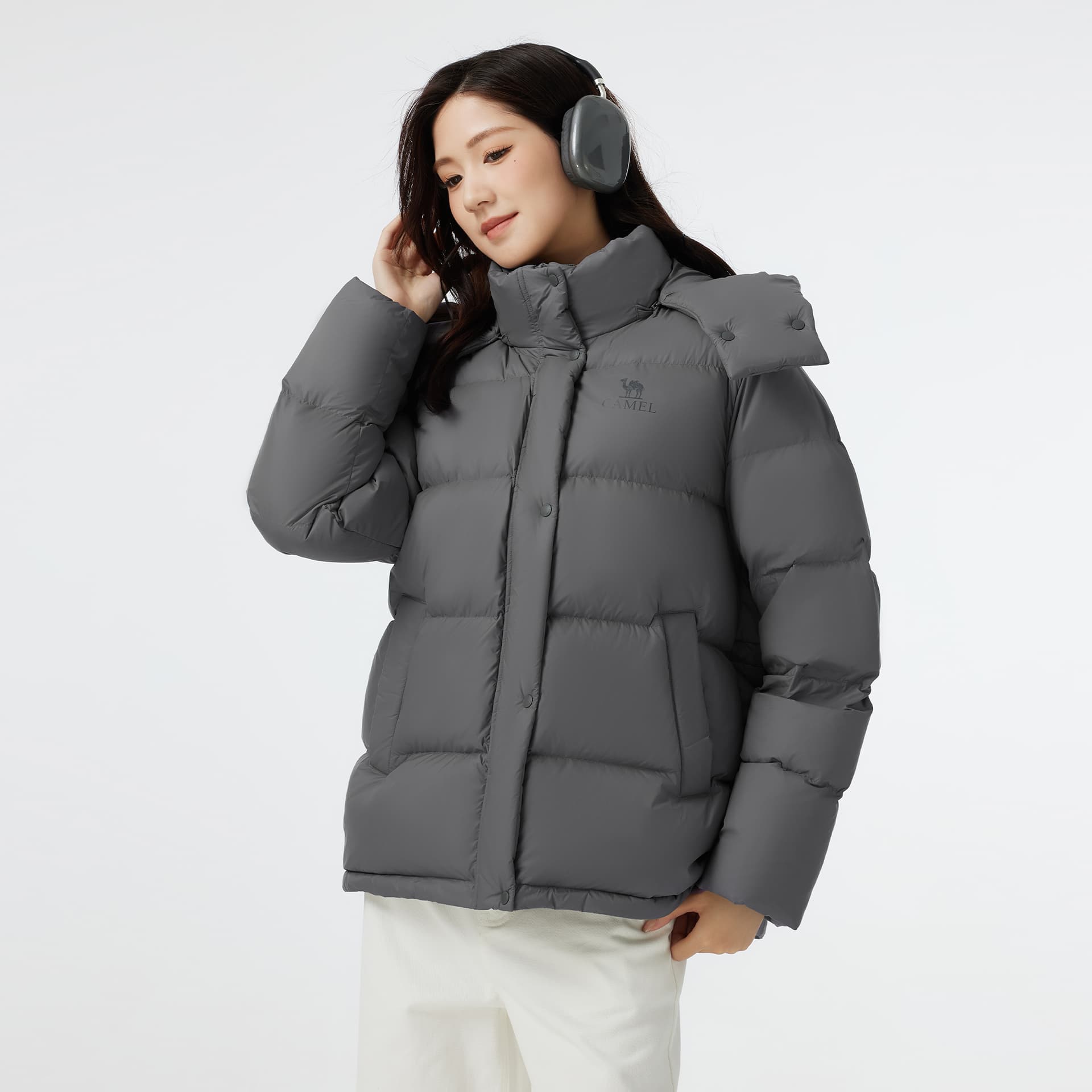 Пуховик Верблюжий цвет Warm Fleece Collection Пуховик Женские - изображение 3