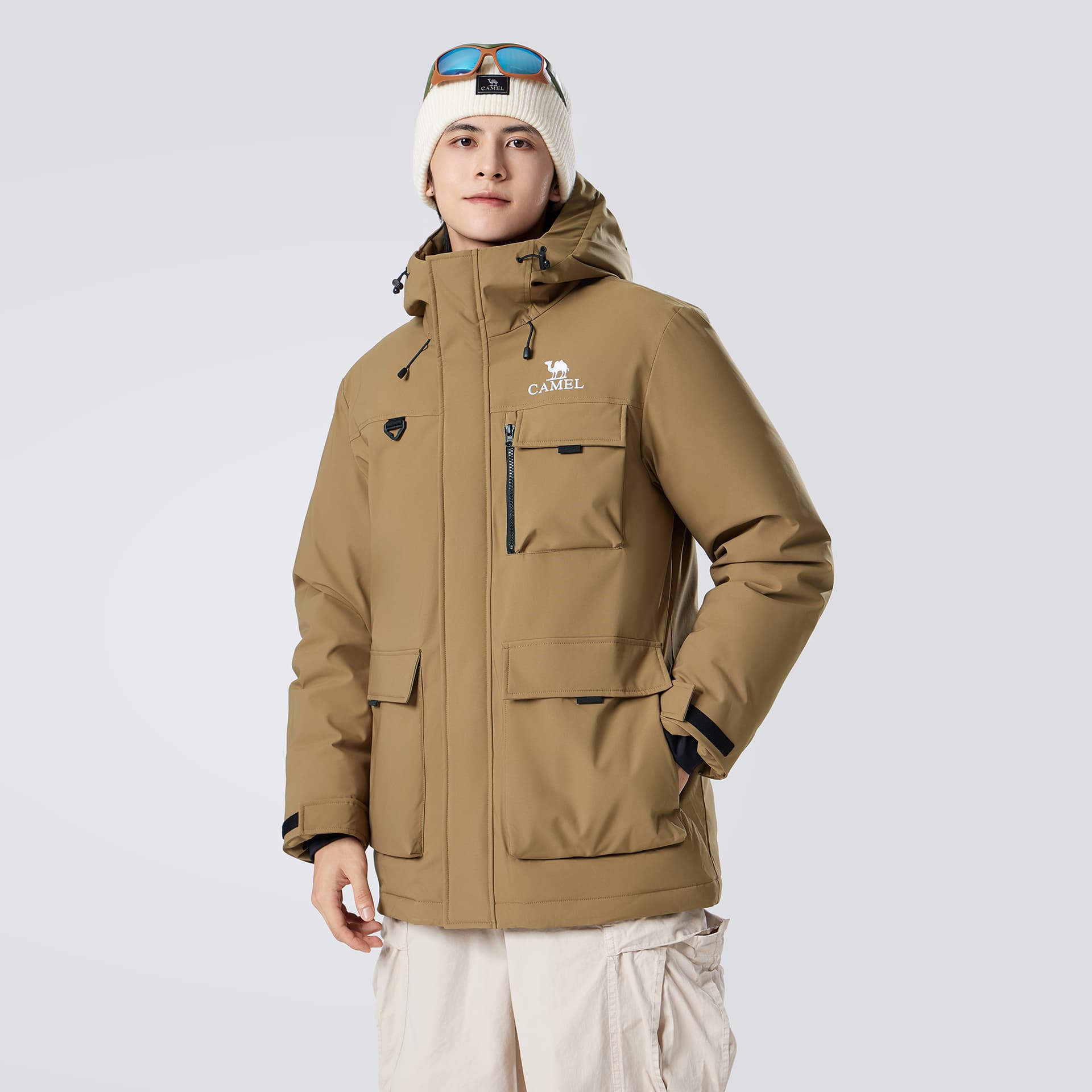 Зимняя куртка CAMEL Windproof Thermal Cargo Jacket with Hood - изображение 3