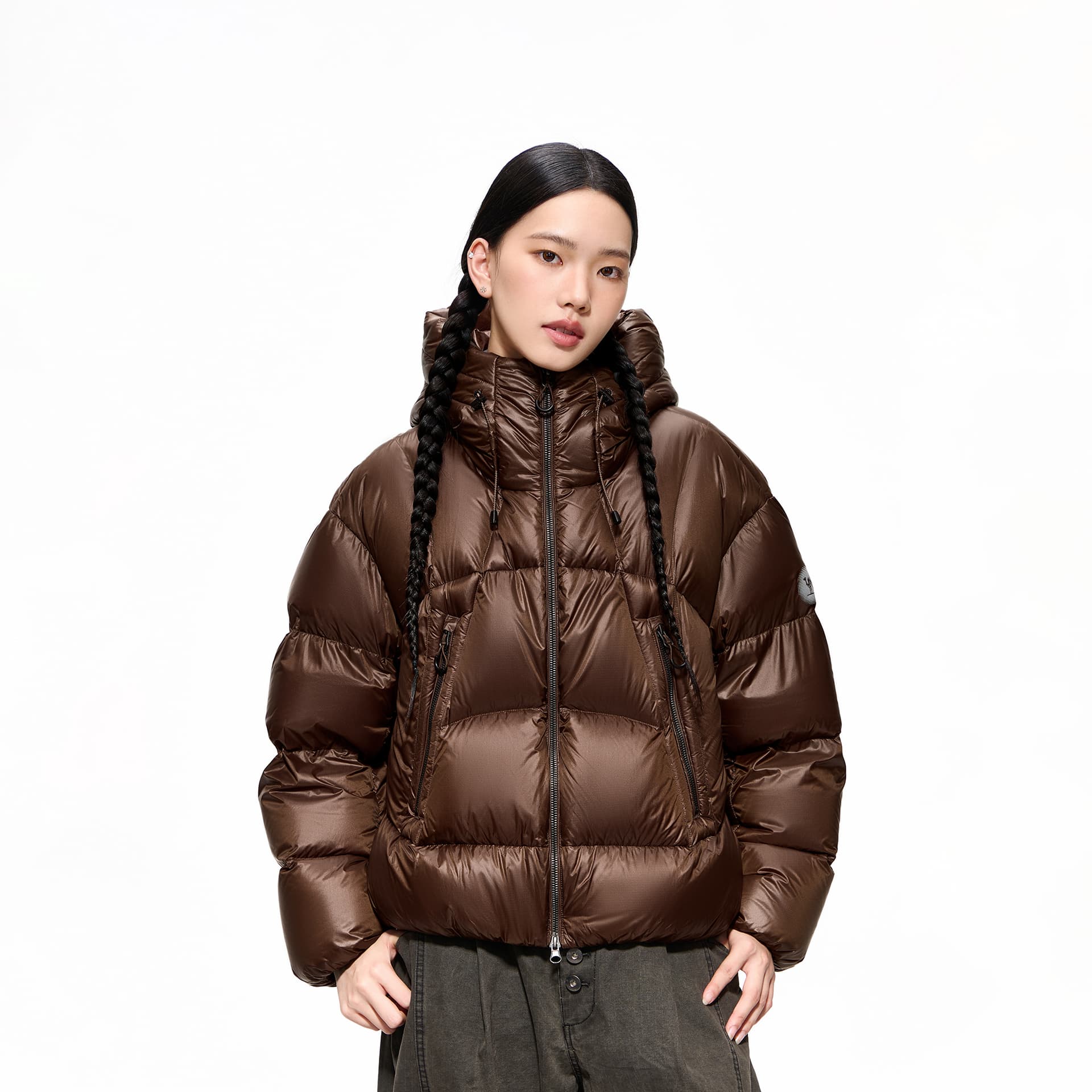 Пуховик Верблюжий цвет Warm Fleece Collection Женские Пуховики - изображение 3