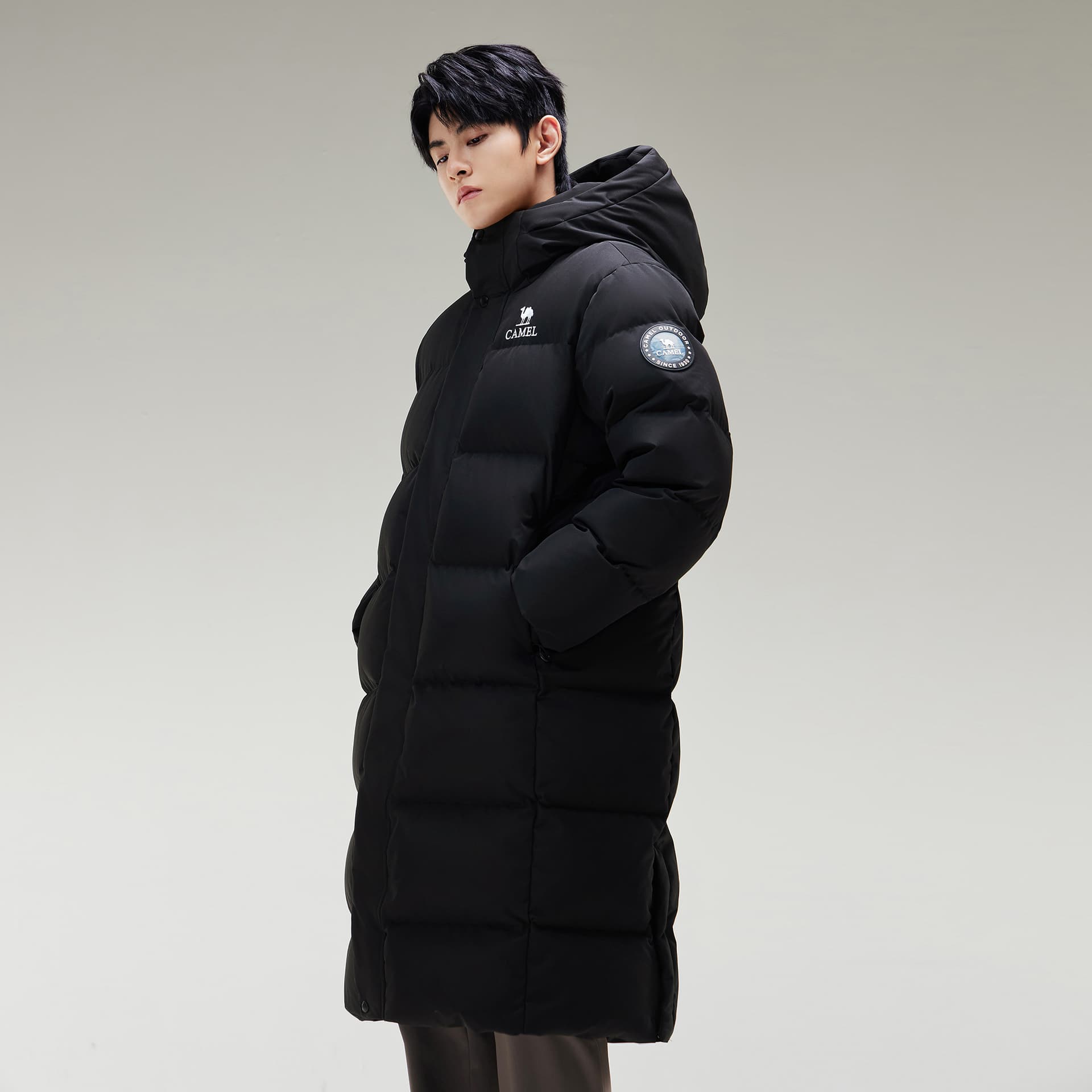Зимняя куртка CAMEL Extreme Cold Series Длинный хлопковый пуховик с капюшоном, ветрозащитный, водонепроницаемый, мужской - изображение 6