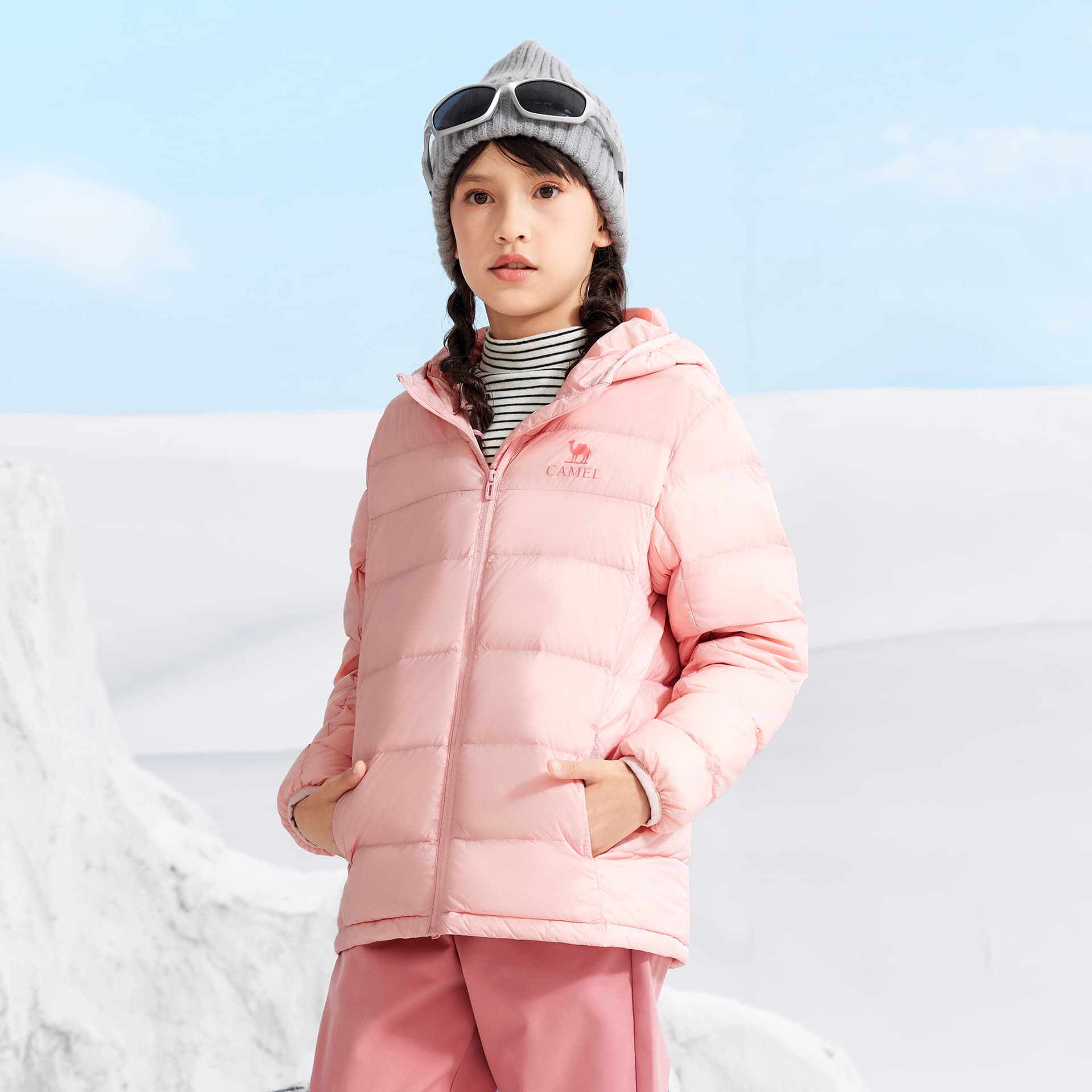 Верблюжий цвет Warm Fleece Collection Kids Пуховик Унисекс - изображение 5