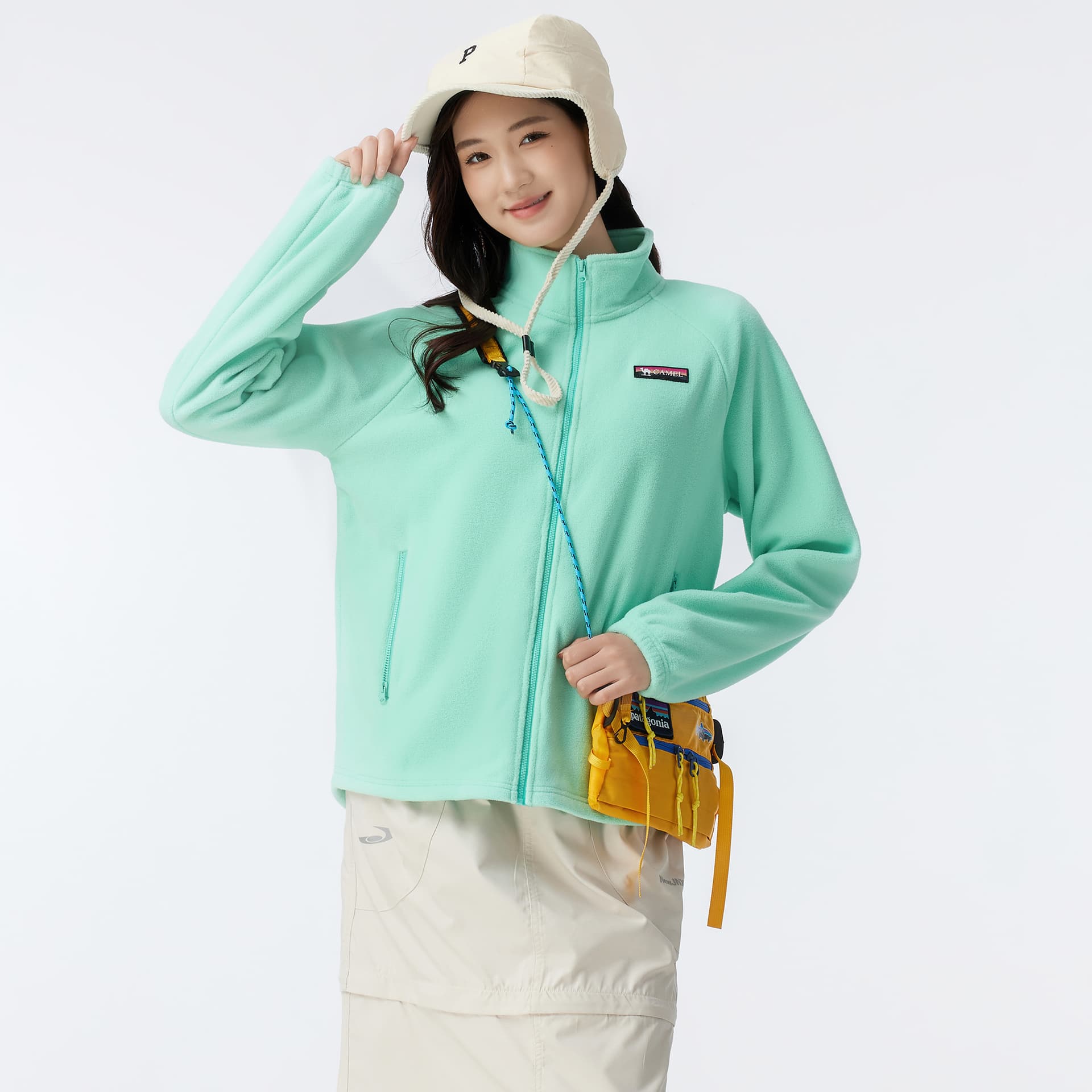 Camel Color Women's Fleece Jackets Верблюжий цвет Женские Флисовые куртки - изображение 5