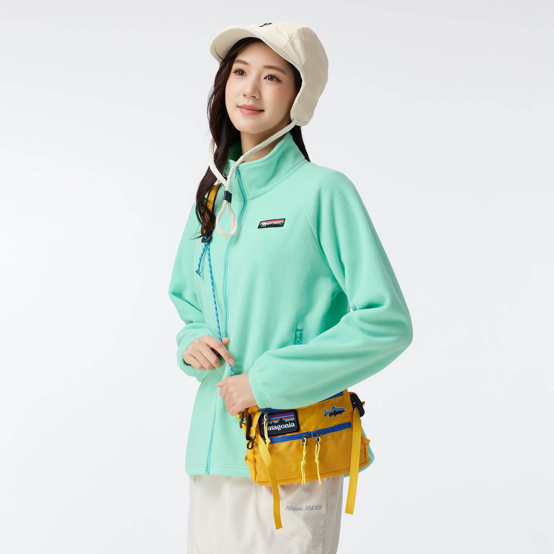 Camel Color Women's Fleece Jackets Верблюжий цвет Женские Флисовые куртки - изображение 7