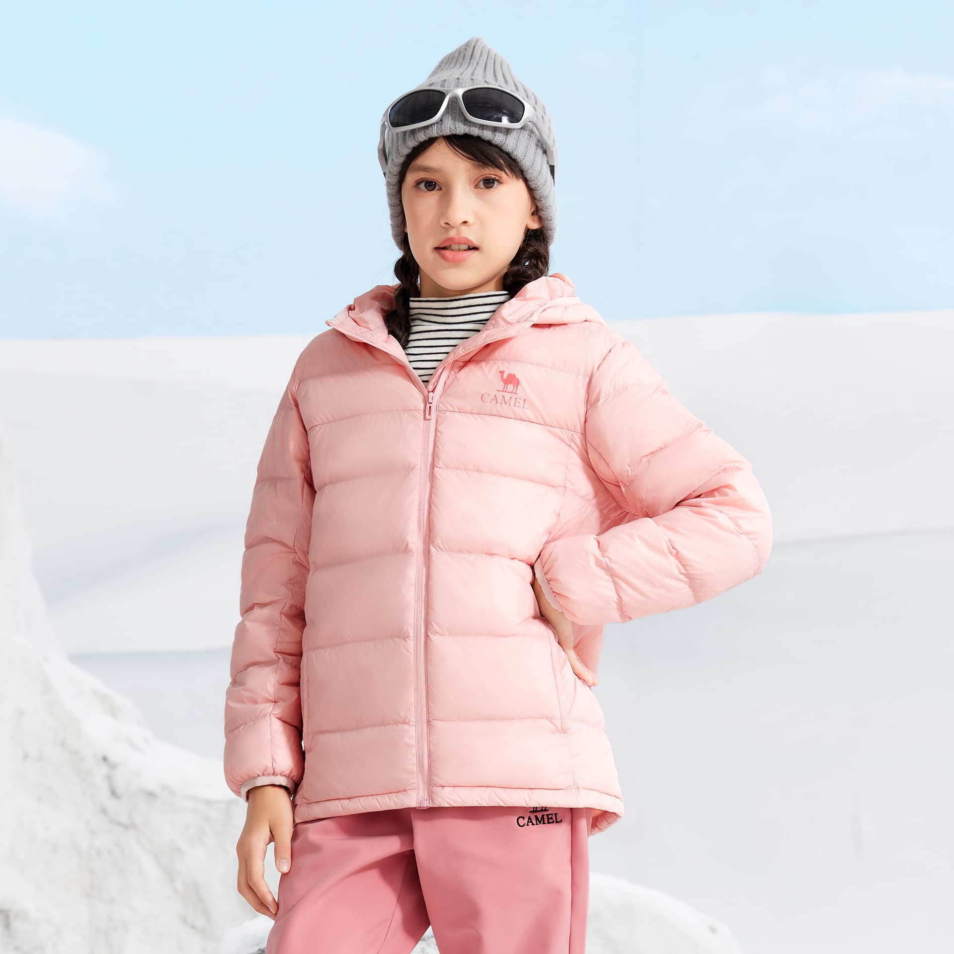 Верблюжий цвет Warm Fleece Collection Kids Пуховик Унисекс - изображение 3
