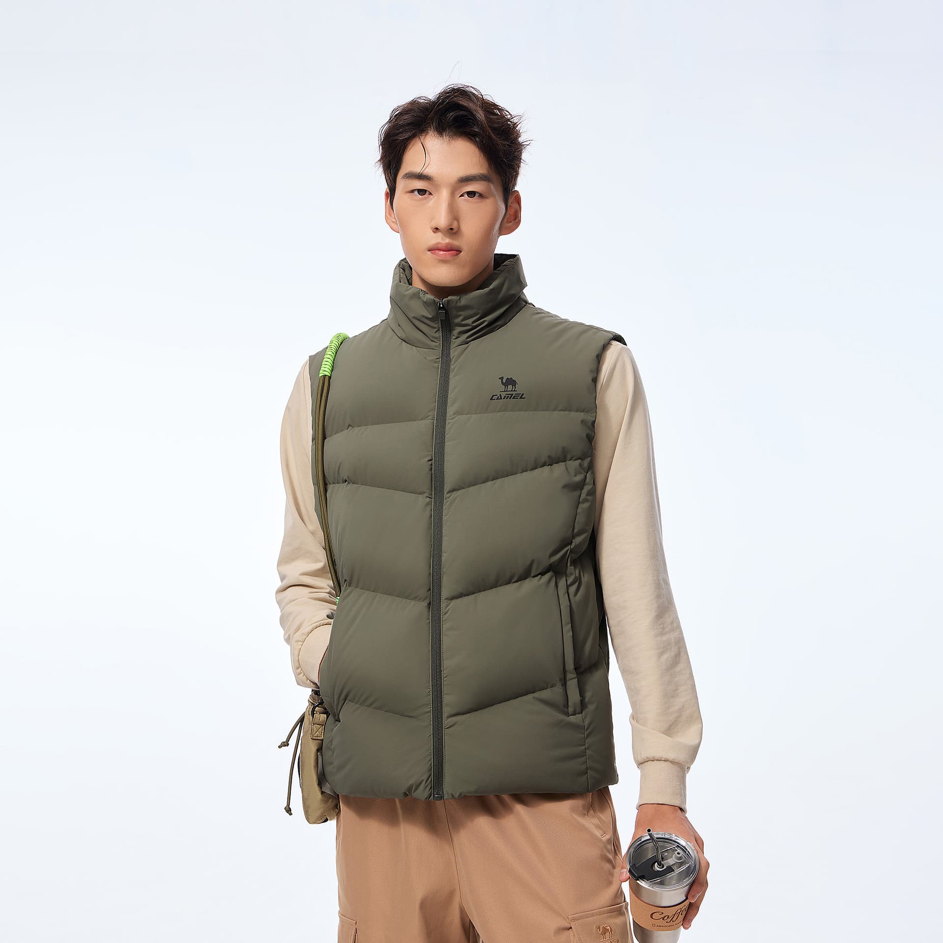 Куртка Camel Warm Fleece Collection Мужской пуховый жилет - изображение 11