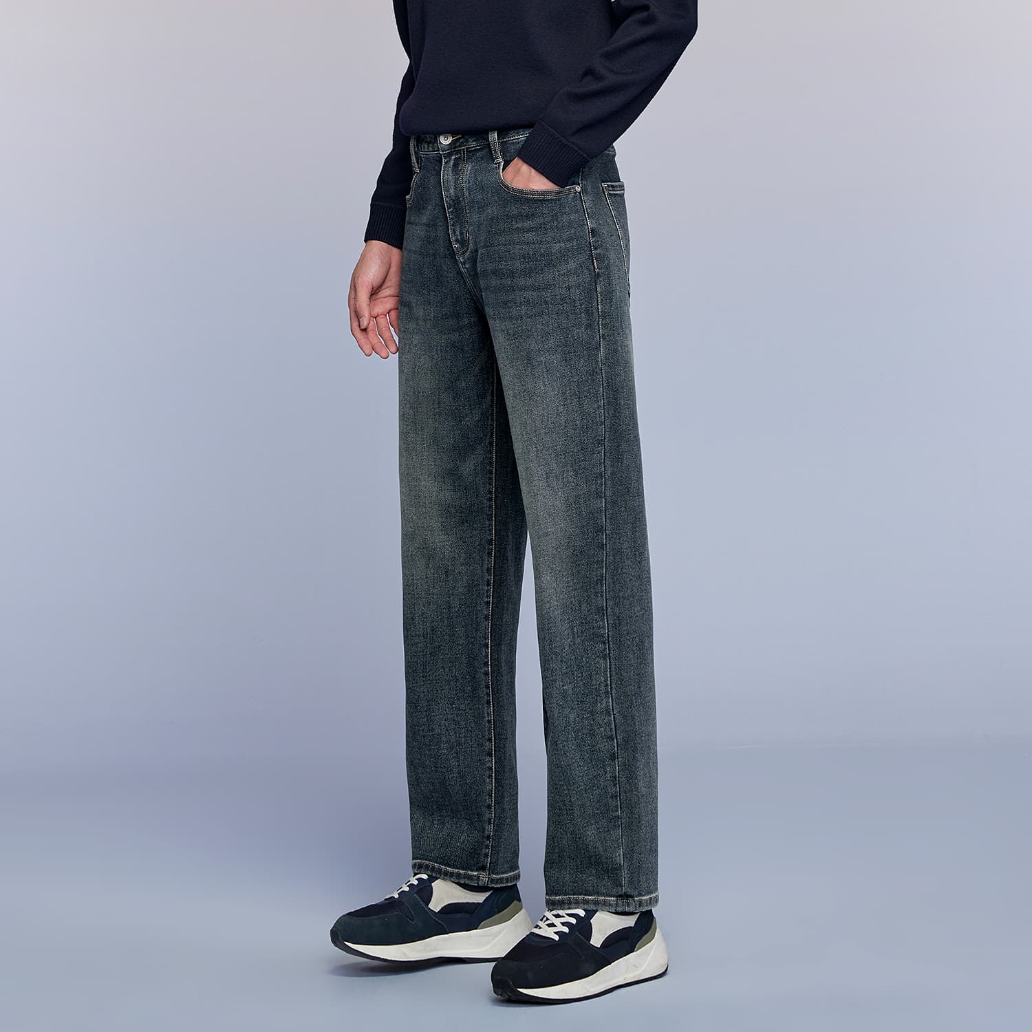 Штаны HLA Синий Серый DENIM GRADIENT (Средний) 31 Мужской Джинсы - изображение 4
