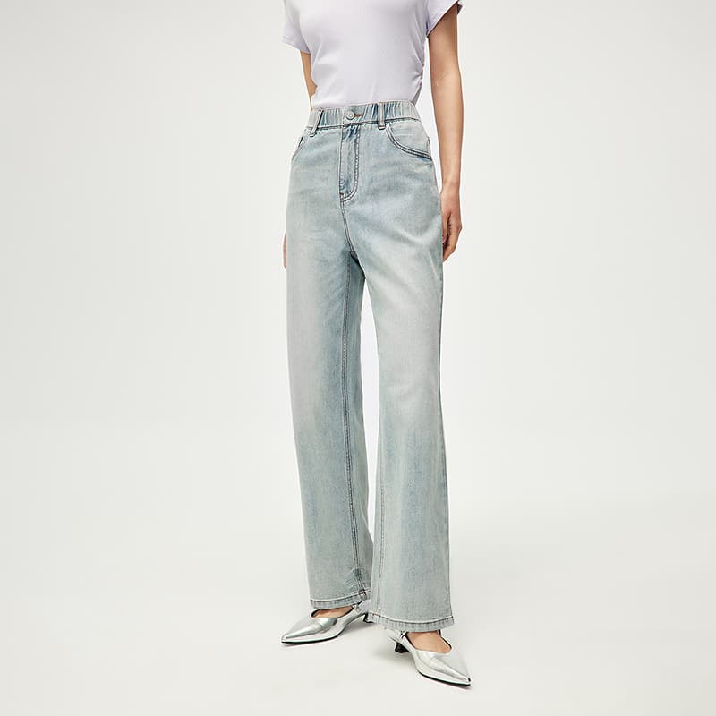 Джинсы HLA JEANS Женские Джинсы С Градиентом Синий Серый - изображение 4