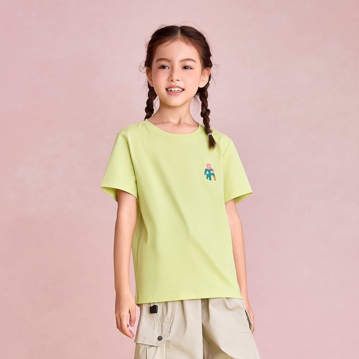 Футболка HLA Желтый Зеленый 33 Kids T-рубашки - изображение 4